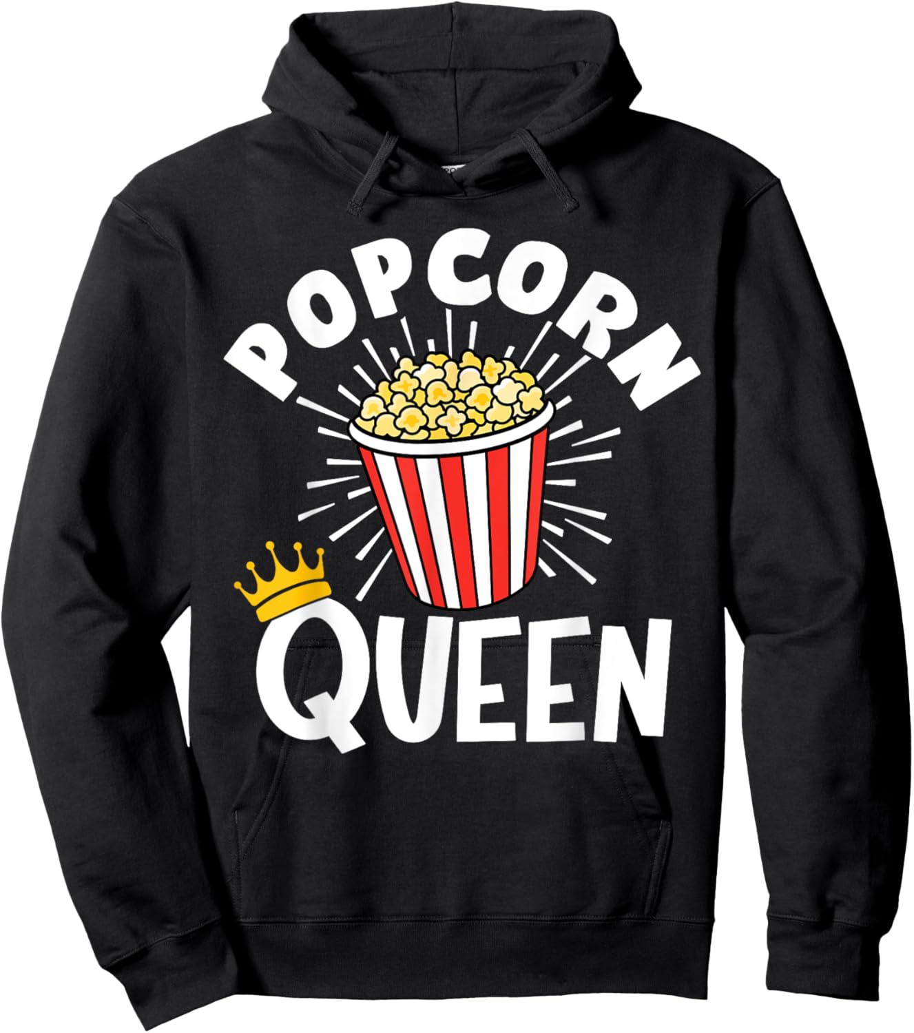 Popcorn Queen Popcorn Lover Shirt Hoodie - Hoodie | Black