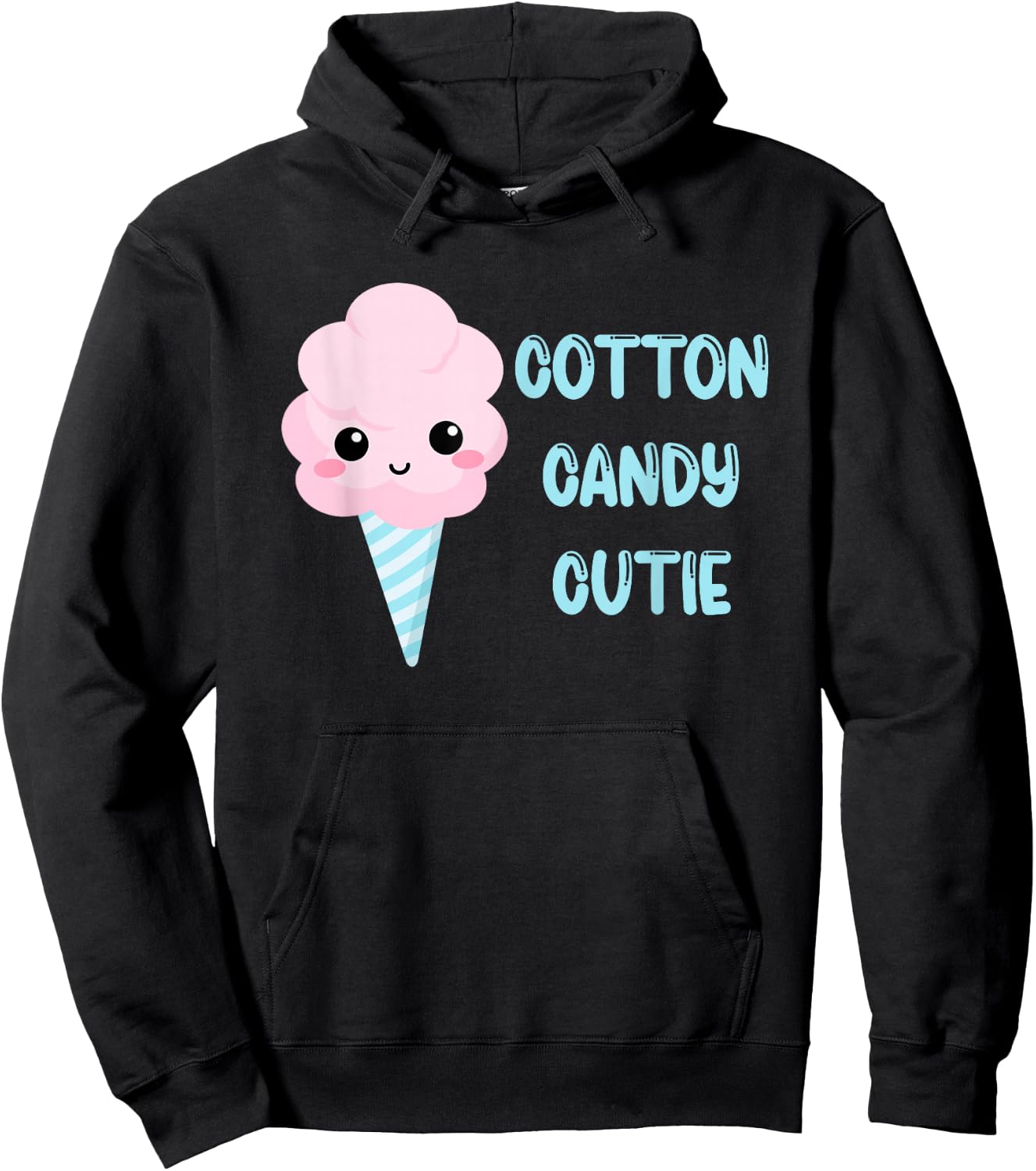 Cotton Candy Cutie Cute Kawaii Candy Floss Hoodie - Hoodie | Black