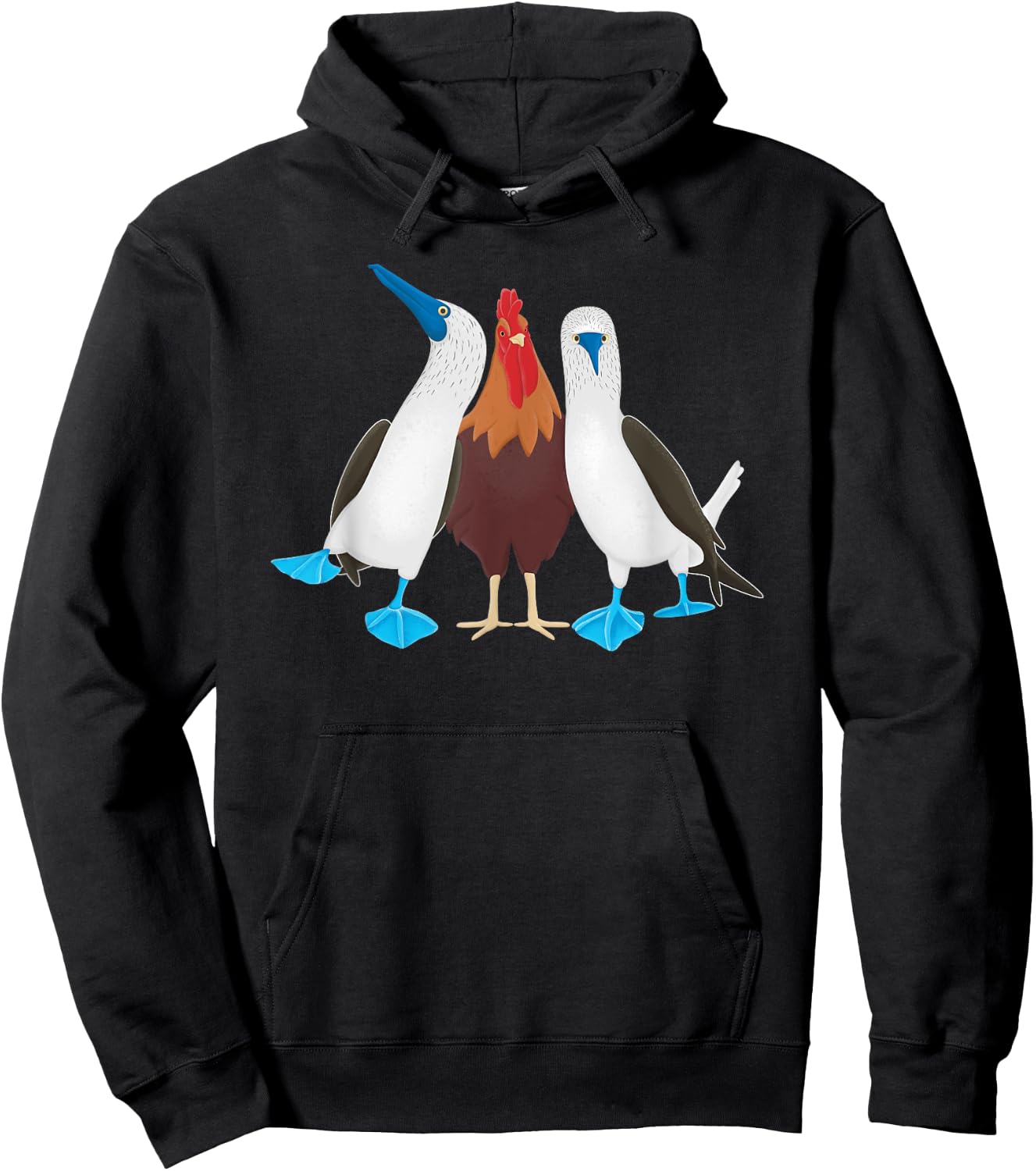 Pair of Boobies with a Cock Between Them, Funny Joke Hoodie - Hoodie | Black