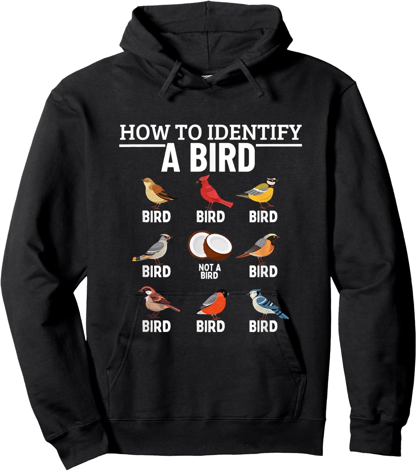 How To Identify A Bird Funny Bird Watching Hoodie - Hoodie | Black