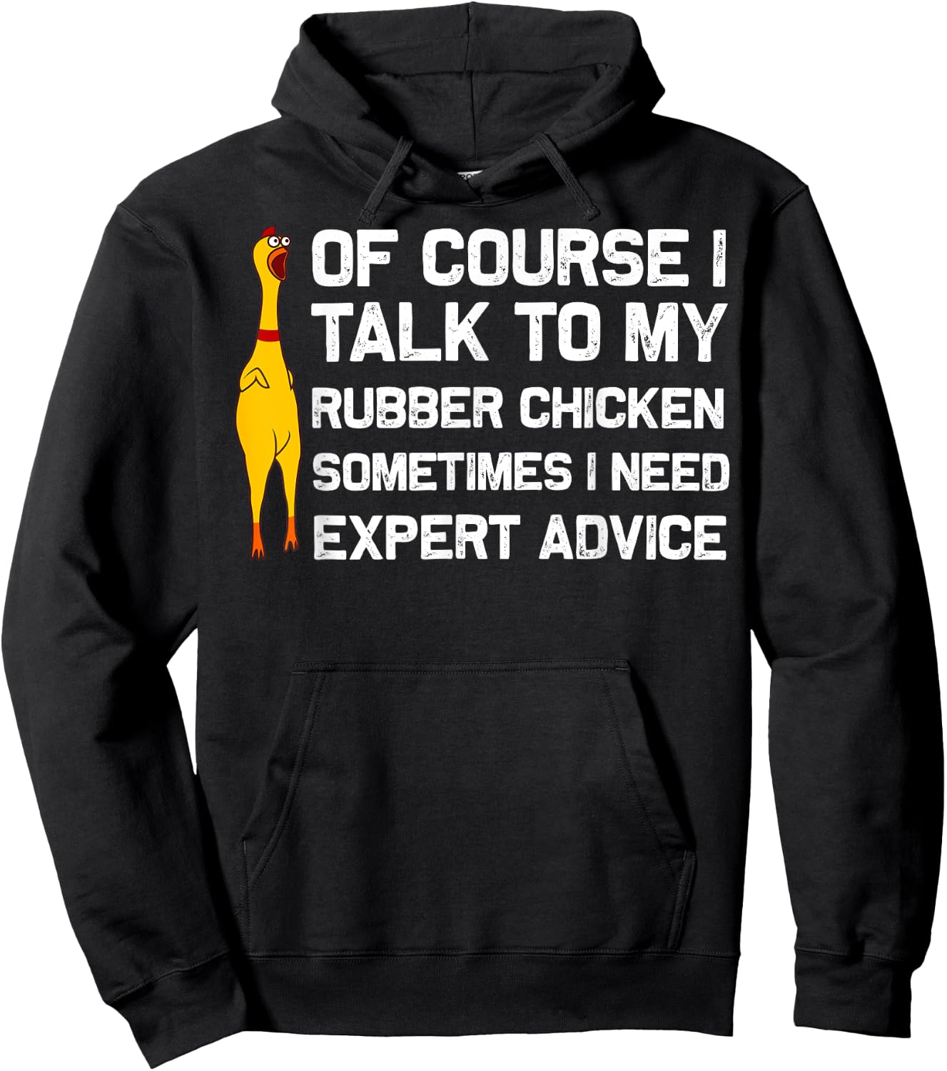 Funny Rubber Chicken Gift Men Women Rubber Chicken Costume Hoodie - Hoodie | Black