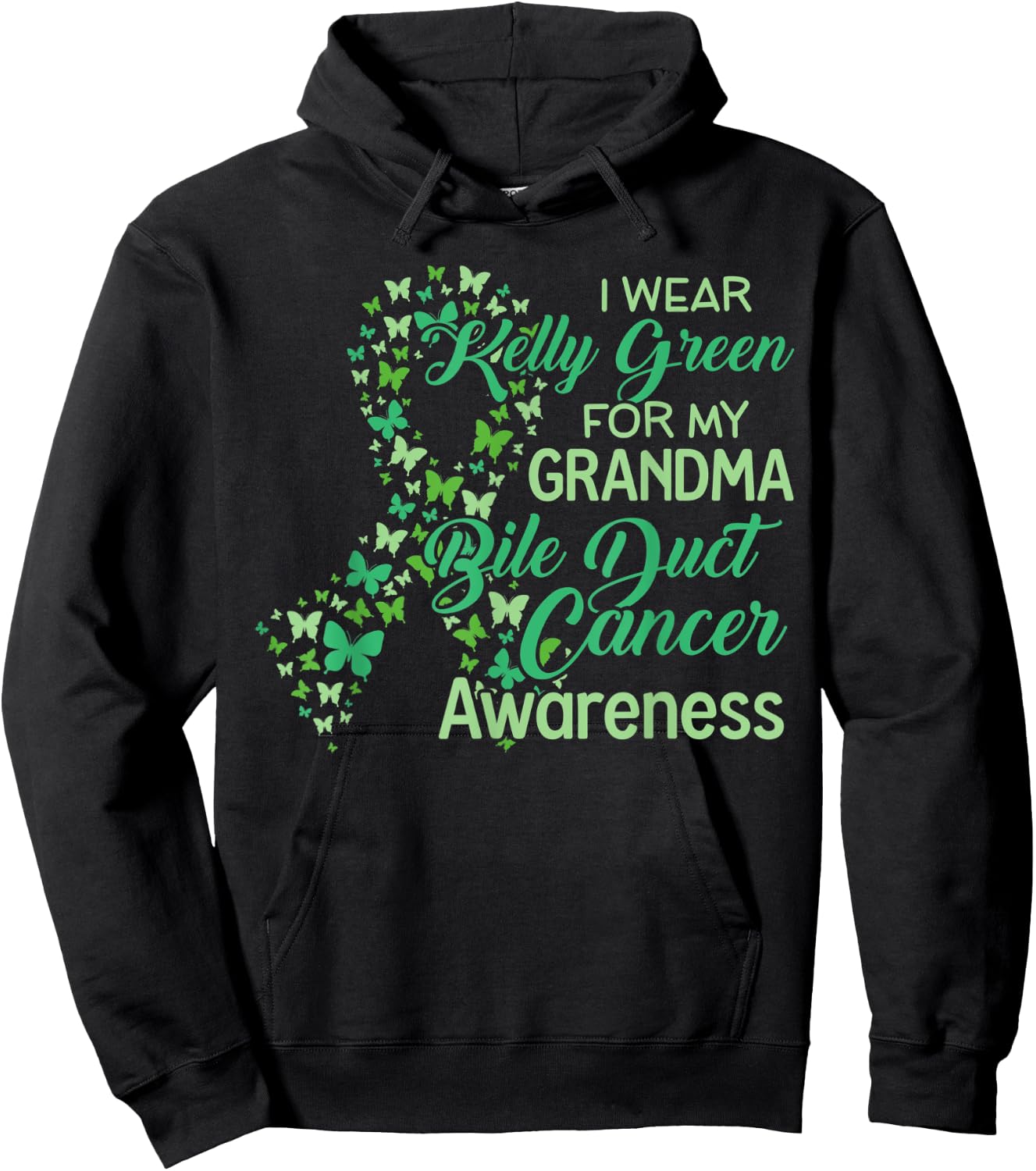 I wear Kelly Green for my Grandma Gallbladder Cancer Hoodie - Hoodie | Black