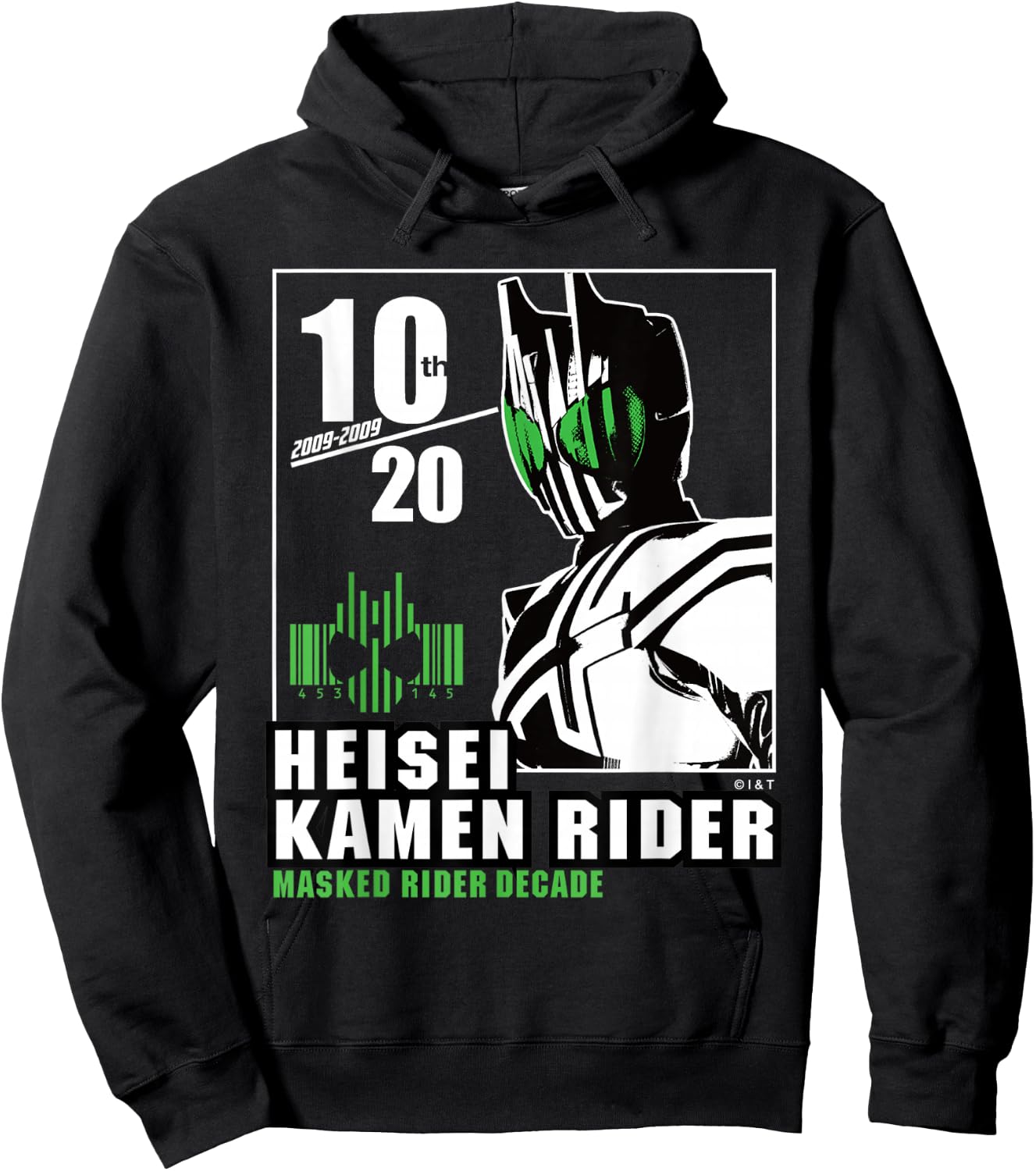 Kamen Rider Decade Heisei Rider Anniversary - Black, Small, , Modern, Casual, Short Sleeve, , Pull On, Imported, Adult, Men, Youth, Anime, Themed, Anniversary Design Hoodie - Hoodie | Black