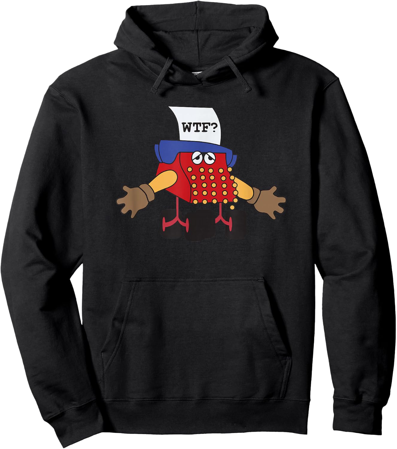 Typewriter Guy wtf funny Hoodie - Hoodie | Black