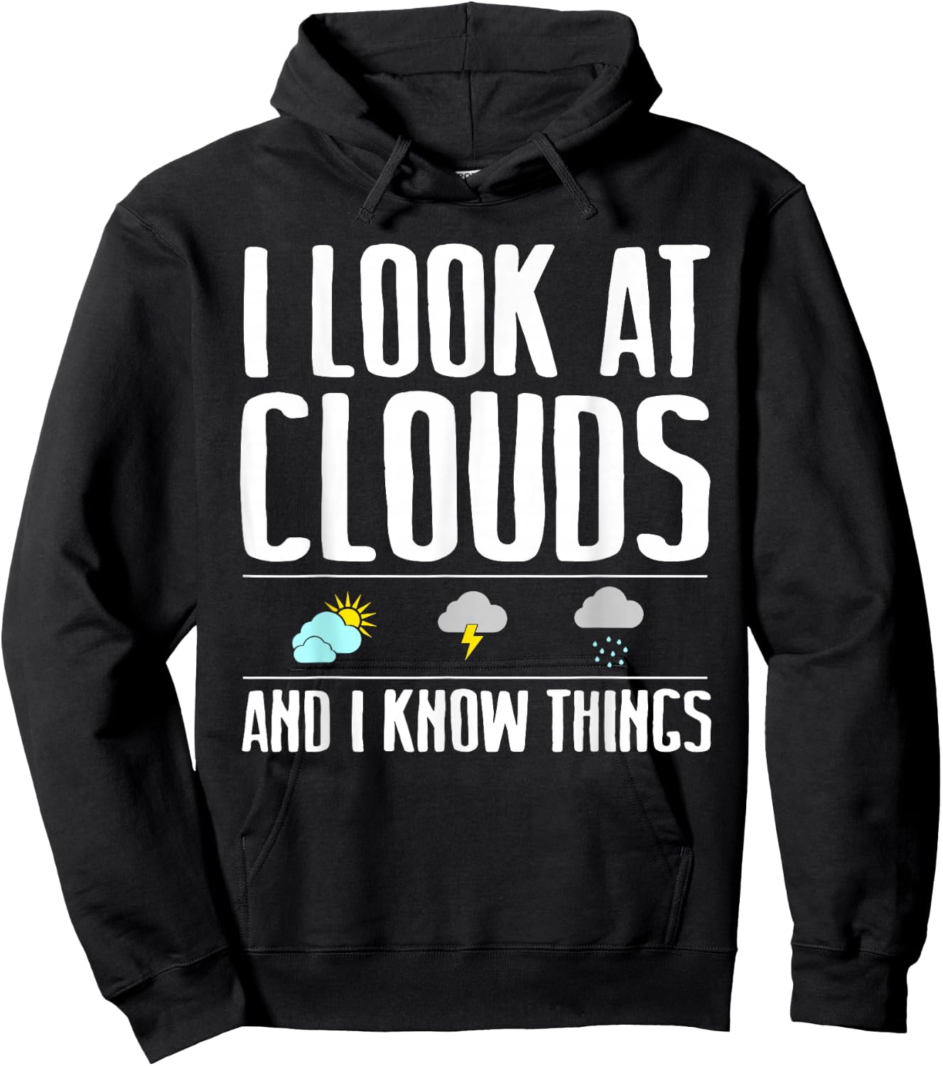 Funny Meteorologist Gift Cool Chaser Weather Forecast Clouds Small Hoodie - Hoodie | Black