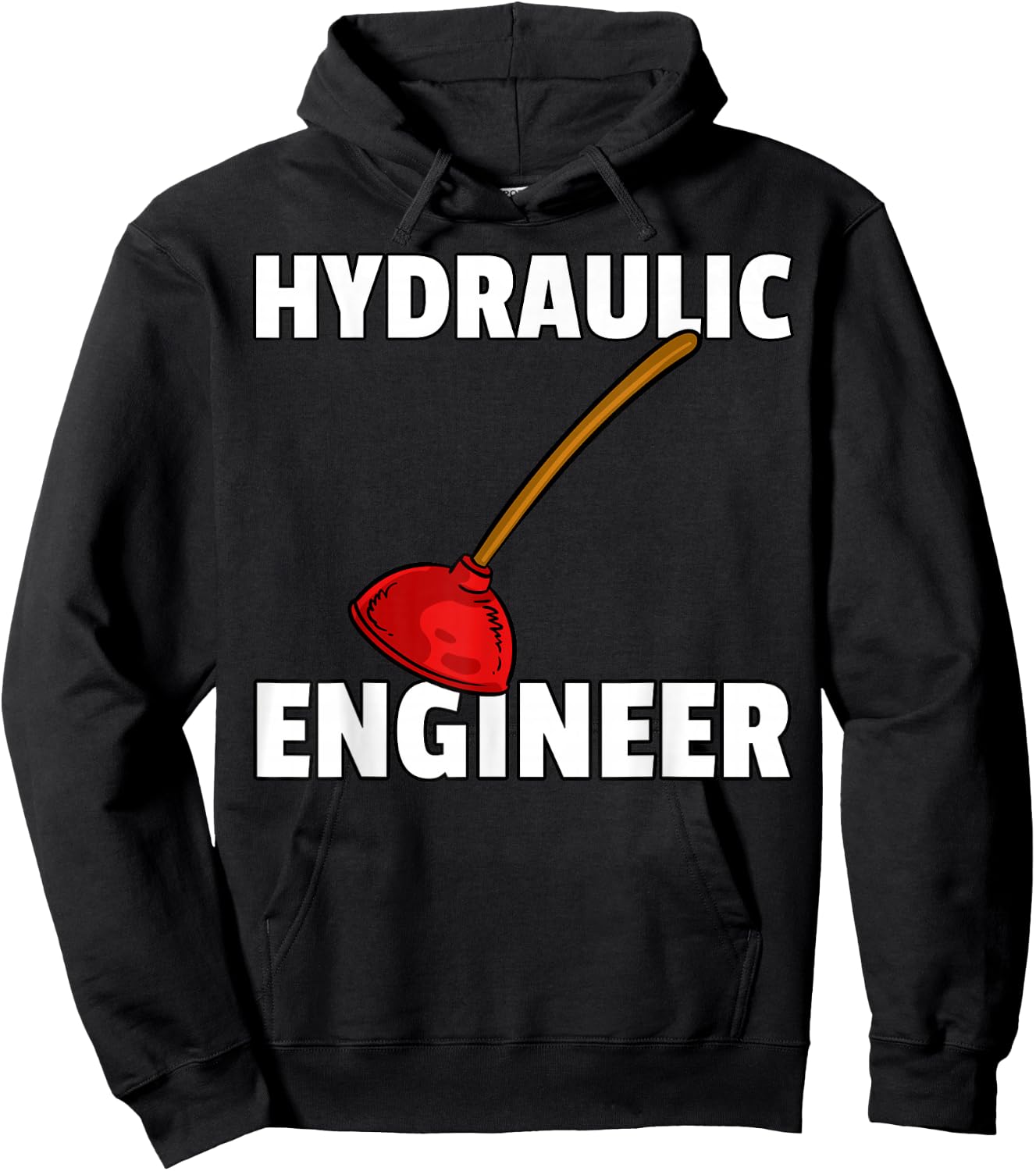Plumbing Plunger Gift Funny Plumber Hoodie - Hoodie | Black