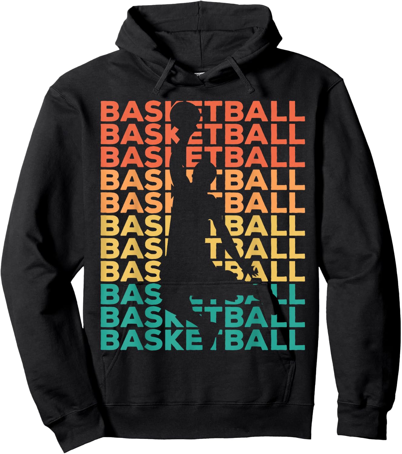 Retro Vintage Basketball Gift Basketball Players Hoodie - Hoodie | Black
