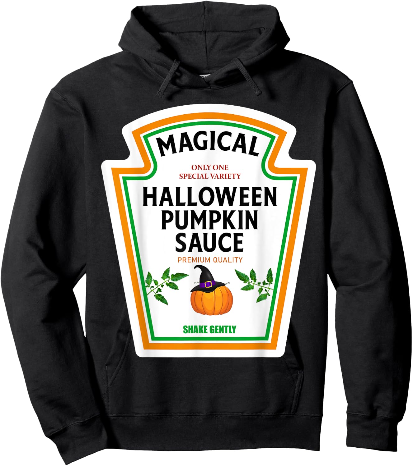 Pumpkin Sauce Halloween 2023 Costume Family Matching Mustard Hoodie - Hoodie | Black