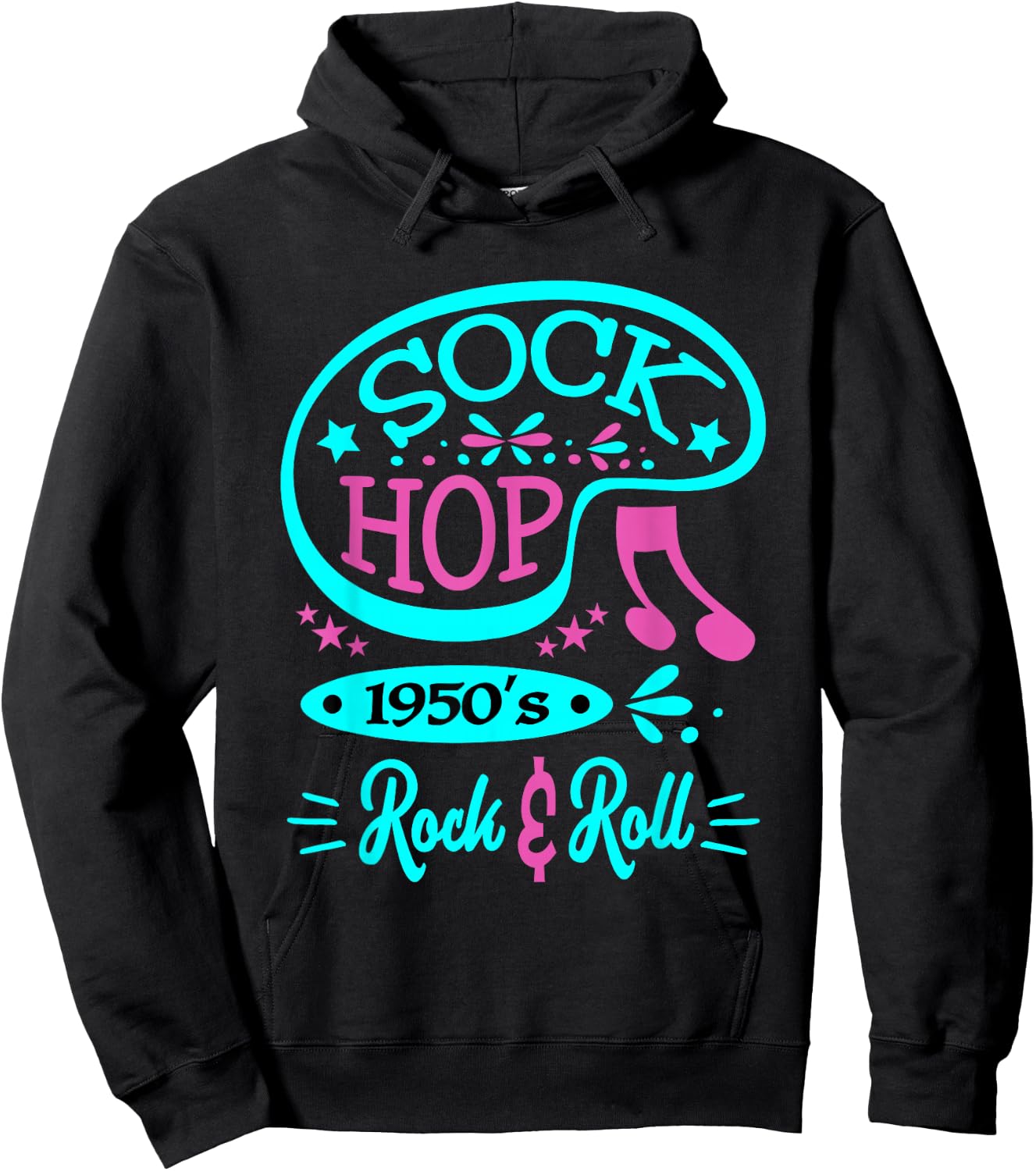 1950s Sock Hop Rockabilly Clothing Rock N Roll Greaser 50s Hoodie - Hoodie | Black
