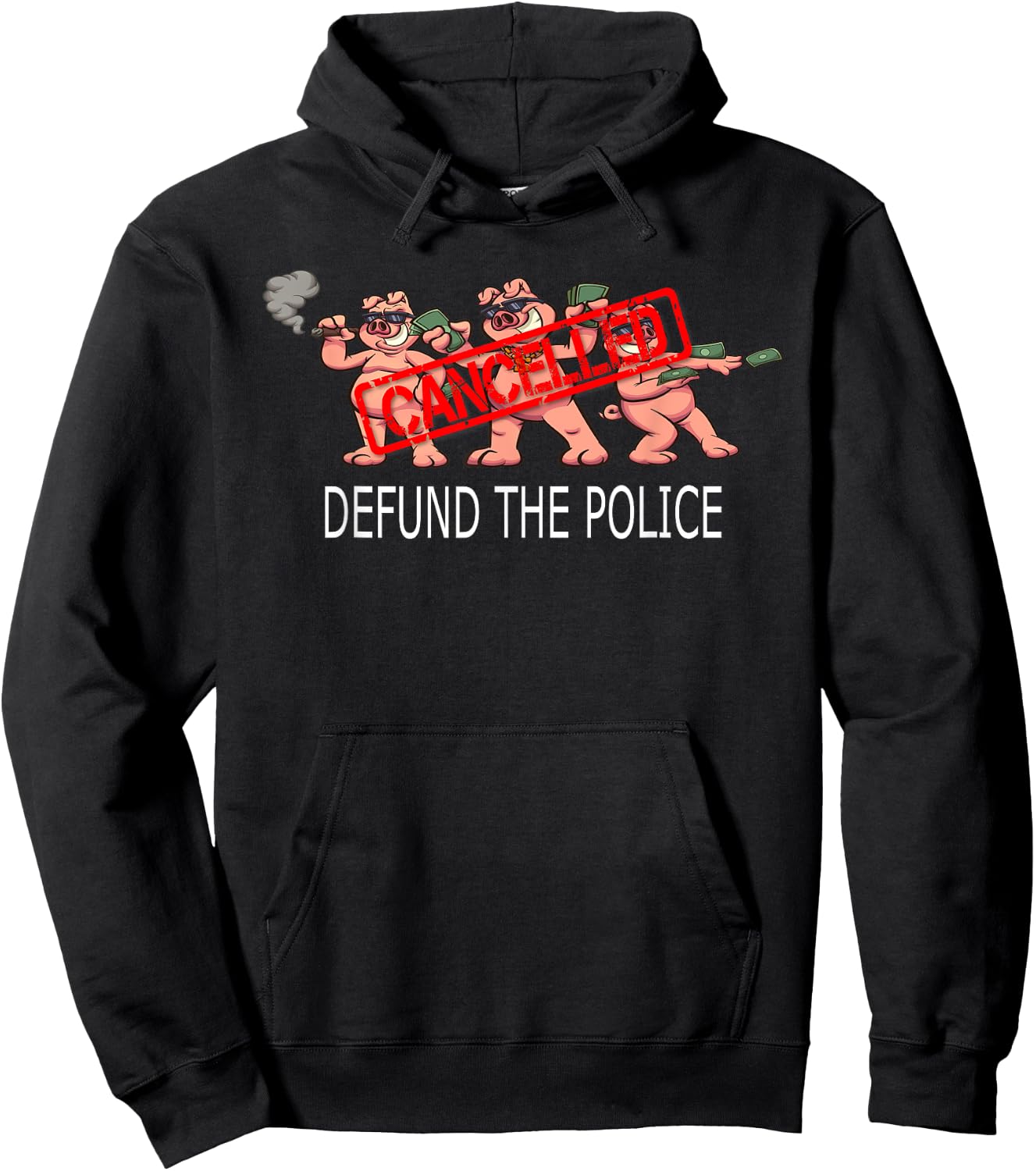 Defund the Police Political Hoodie - Hoodie | Black