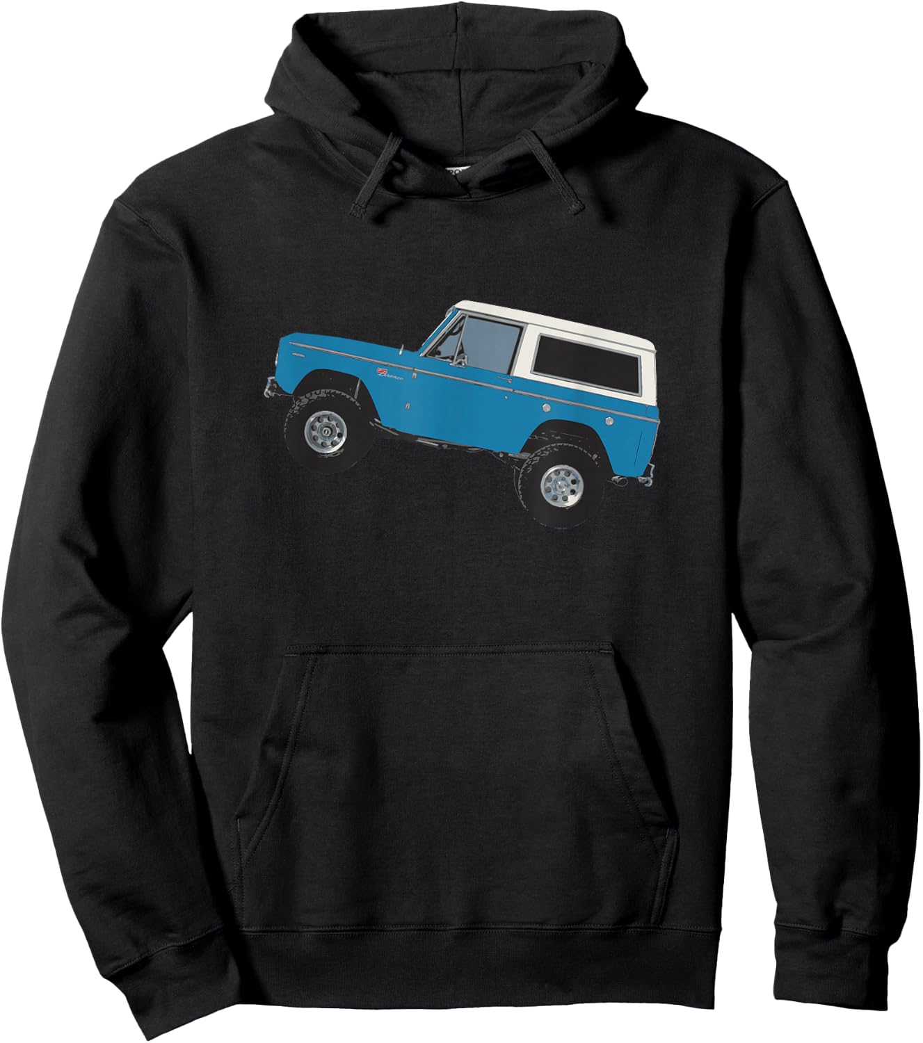 Blue 1969 Classic Bronco Hoodie - Hoodie | Black