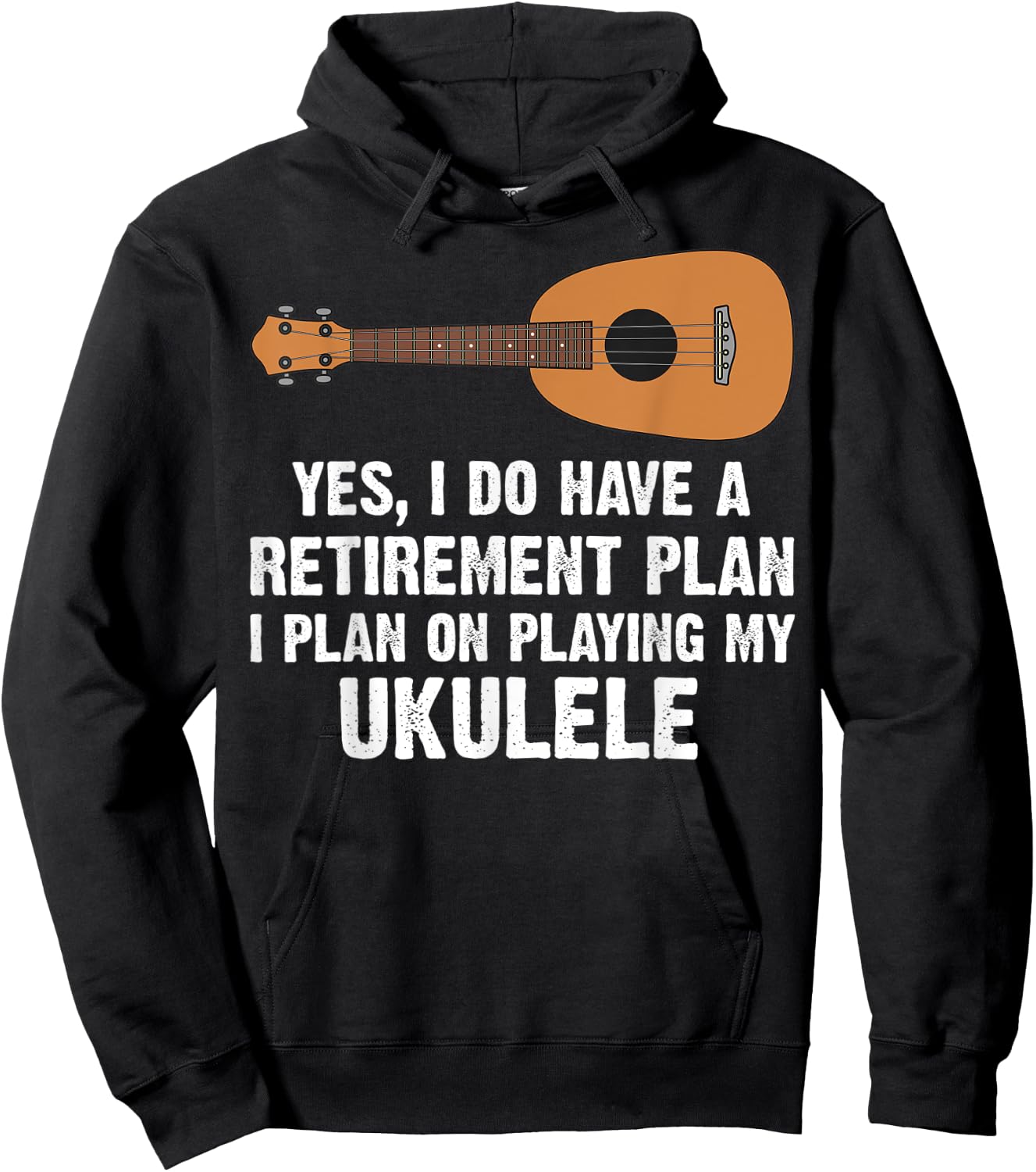Funny Ukulele Gift Women Hawaiian Instrument Player Hoodie - Hoodie | Black