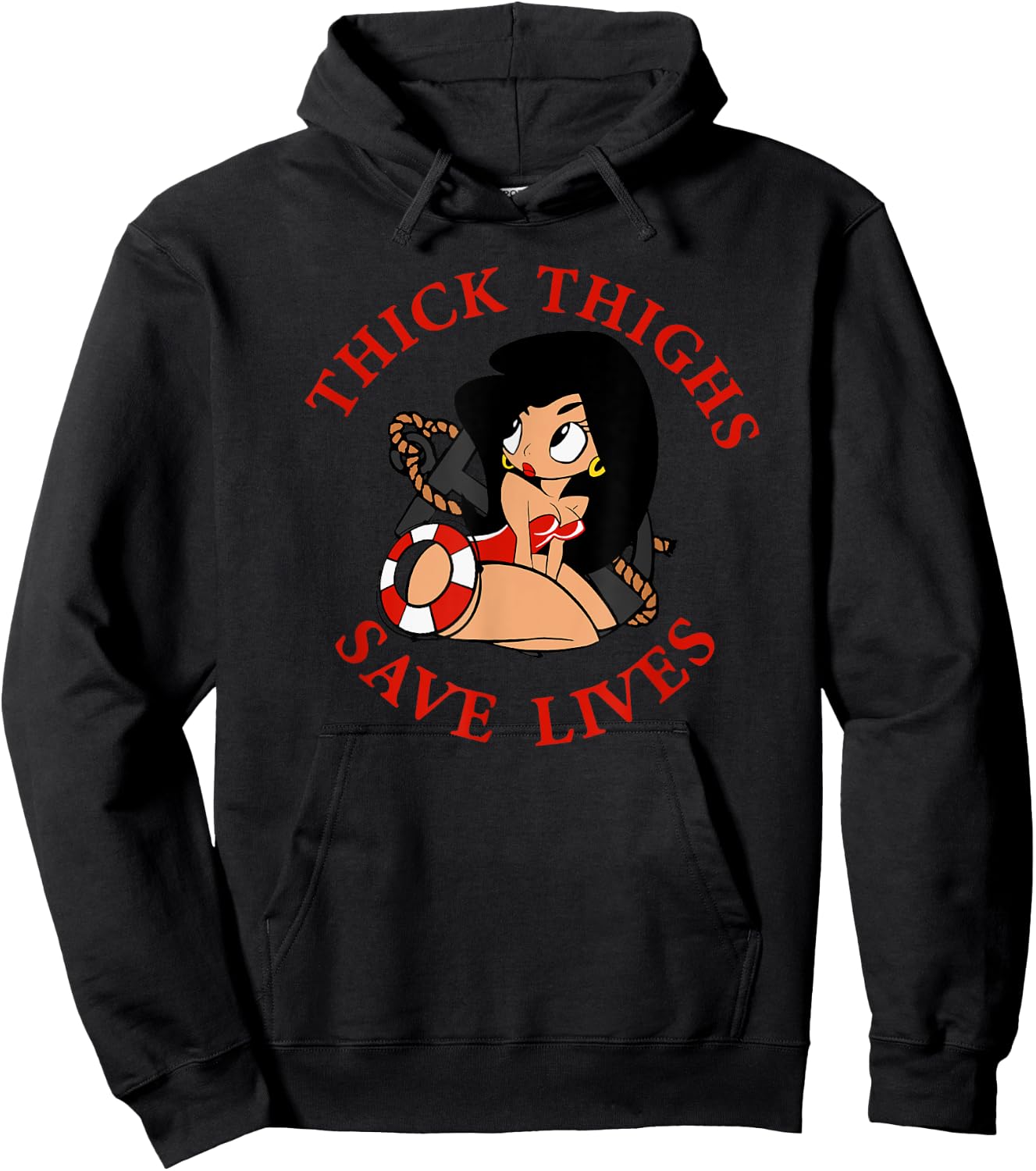 Thick Thighs Save lives Hoodie - Hoodie | Black