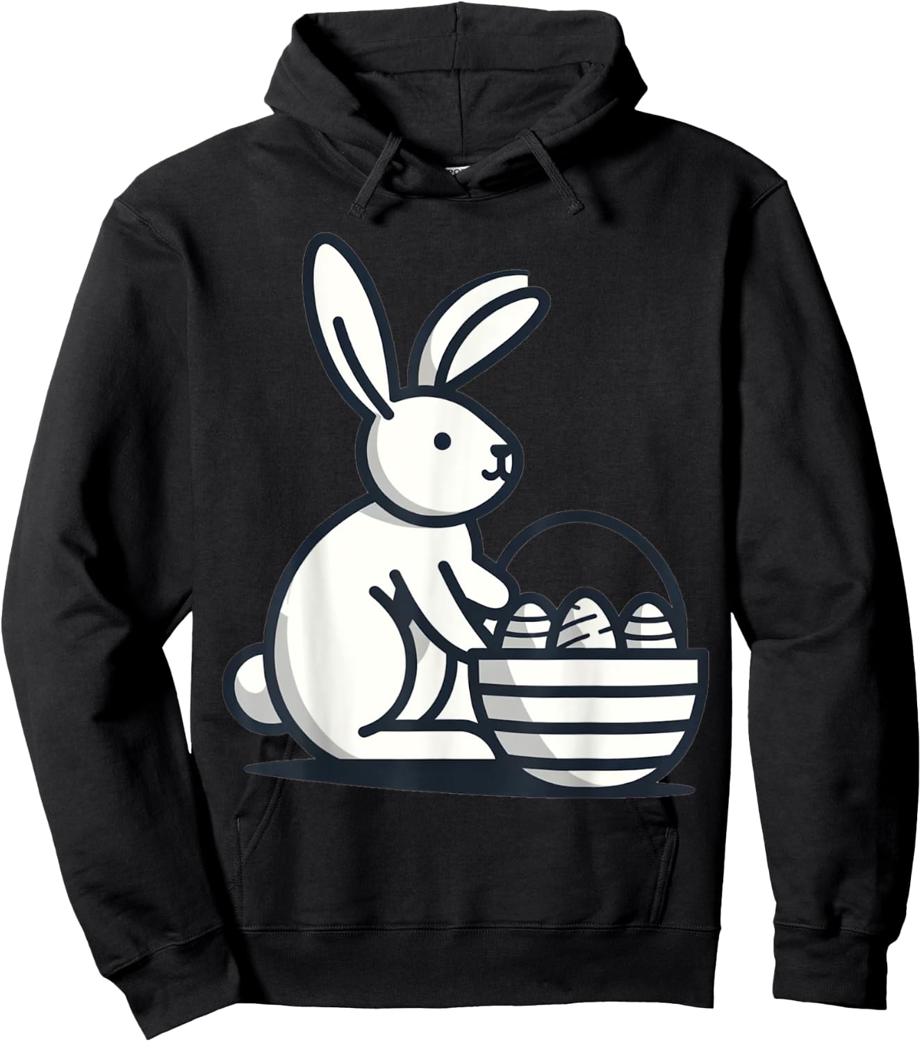 Serenity Basket Easter Bunny Egg Hunt Rabbit Adults Kids Hoodie - Hoodie | Black