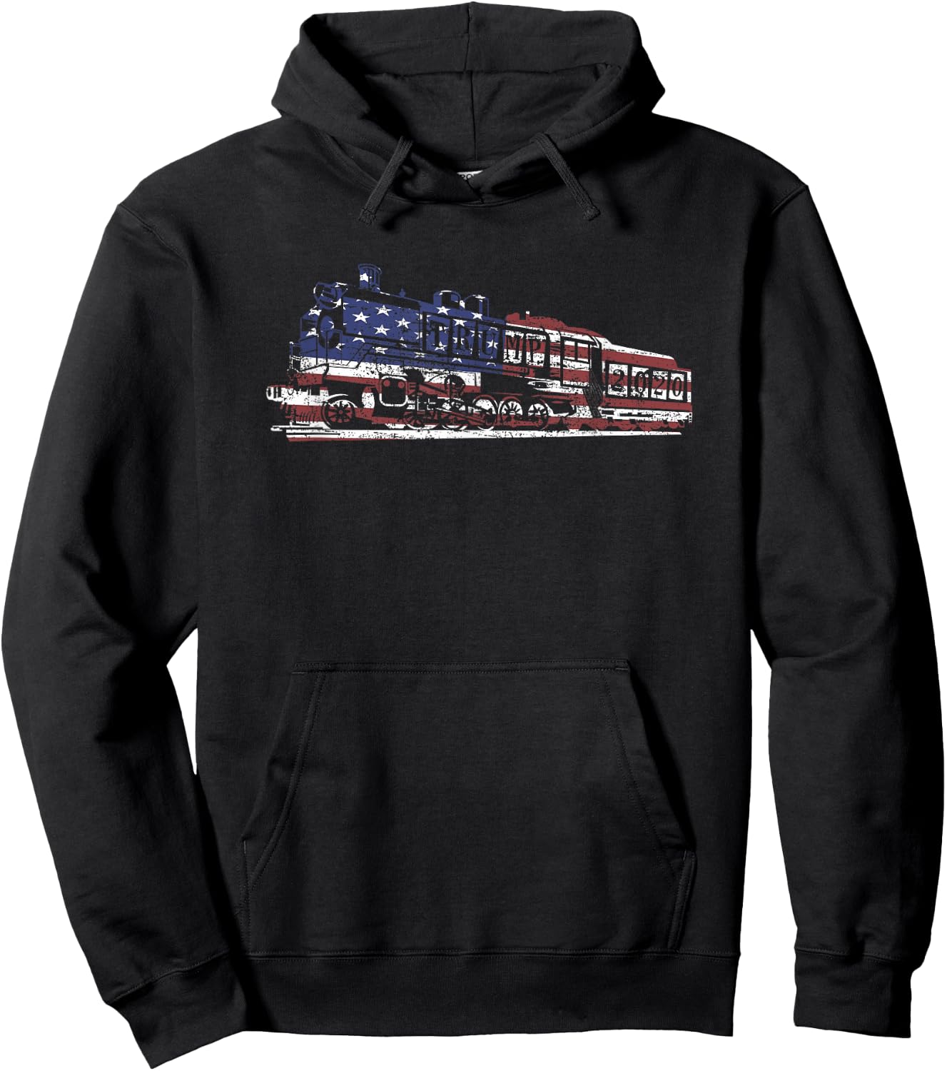 TRUMP TRAIN 2020 Funny President Trump Supporter Voter Hoodie - Hoodie | Black