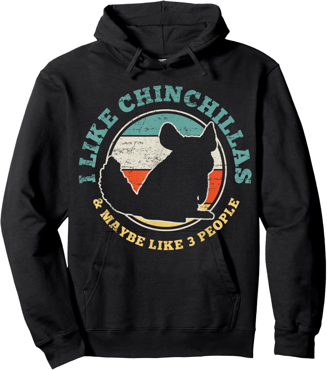 Chinchilla Funny Vintage Gift Hoodie - Hoodie | Black