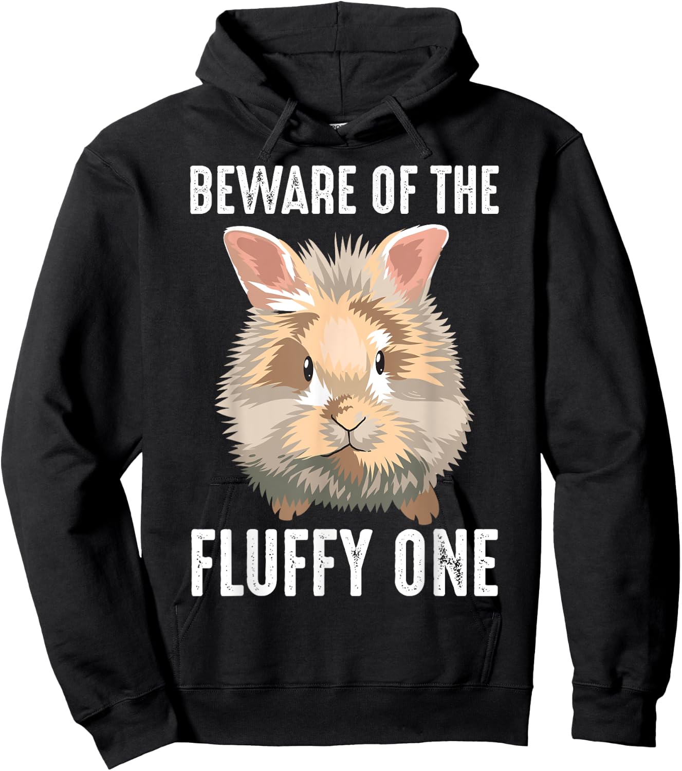 Funny Fluffy One Gift Lionhead Bunny Rabbit Lover Men Women Hoodie - Hoodie | Black