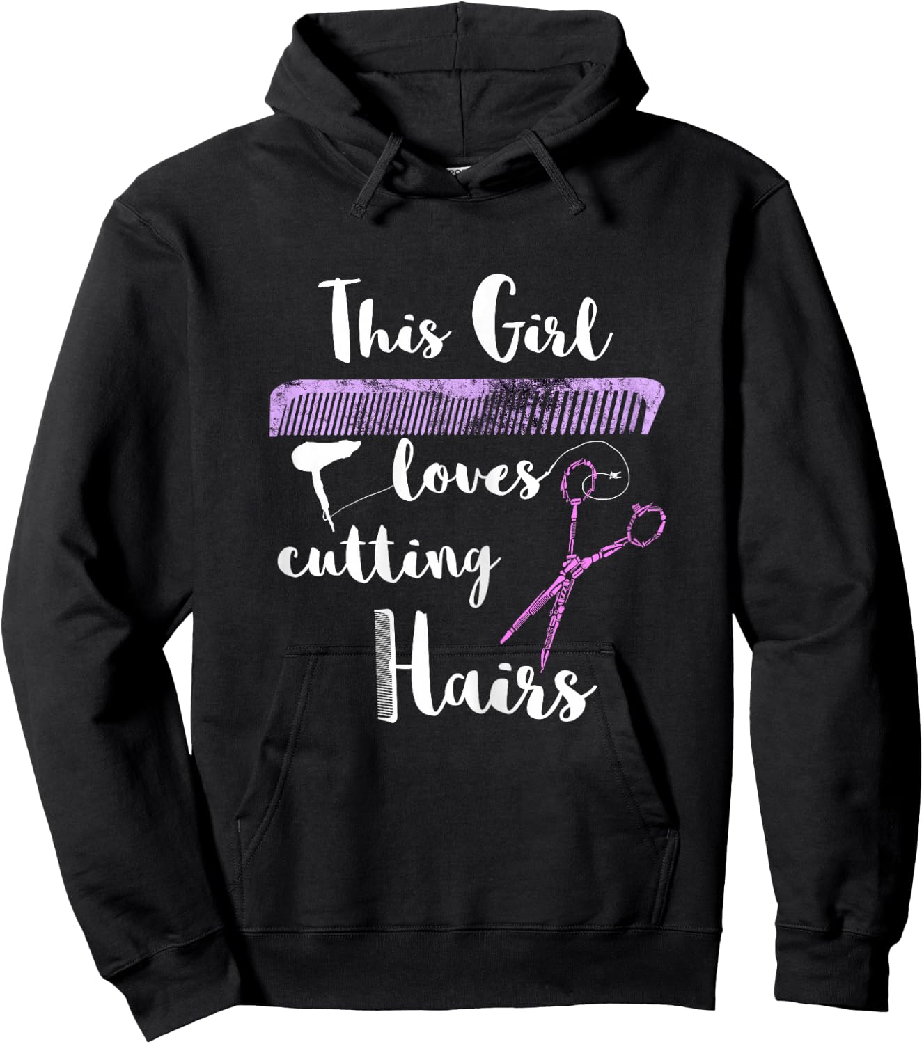 This Girl Loves Cutting Hairdresser Hairdresser Salon Hoodie - Hoodie | Black