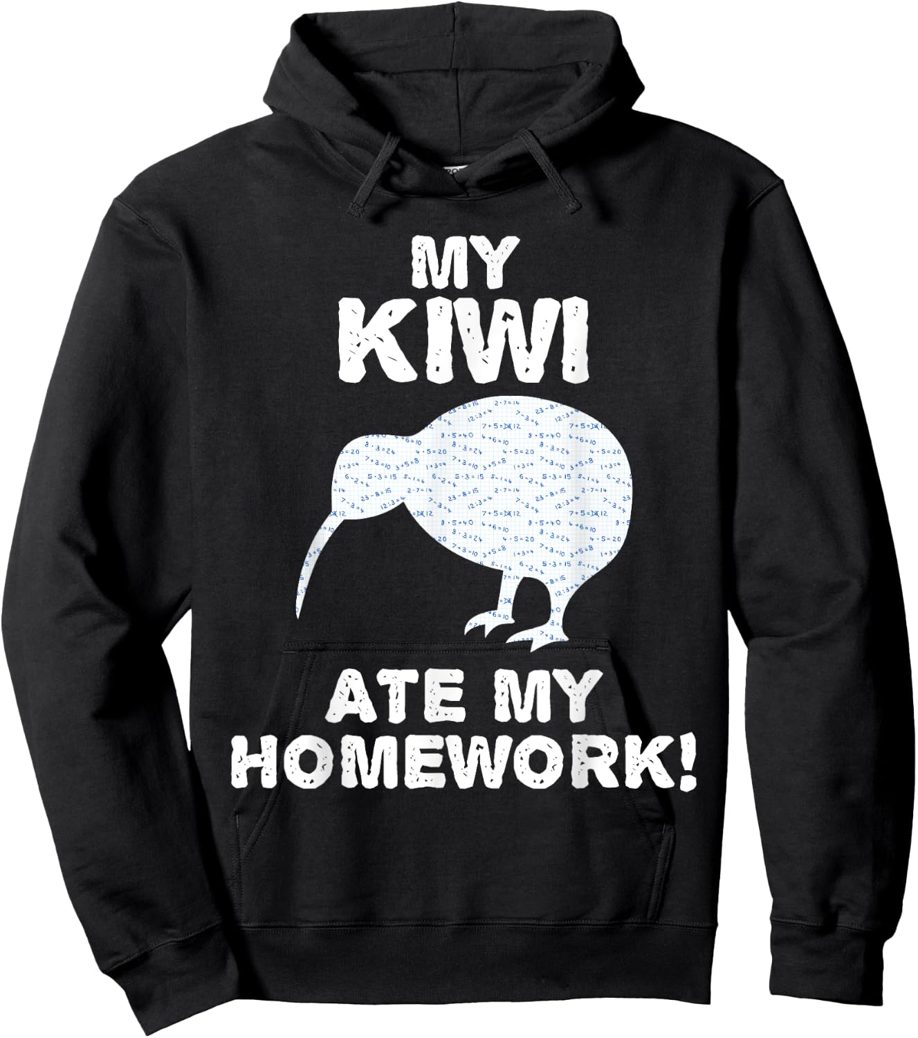 My Kiwi Ate My Homework Bird Animal Back To School Kid Hoodie - Hoodie | Black