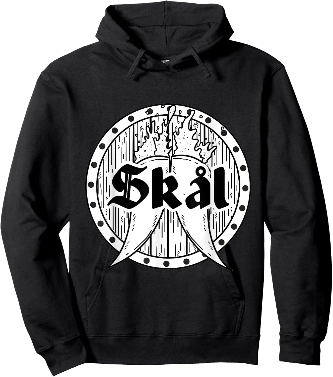Skal Norwegian Cheers Rune Thor Drinking Horn Viking Hoodie - Hoodie | Black