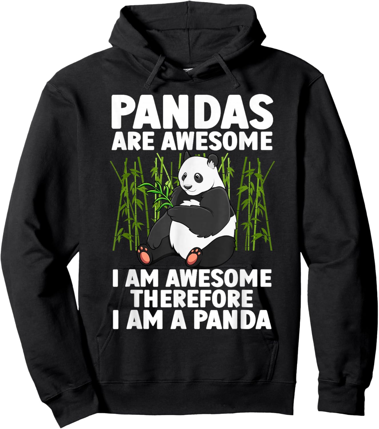 Funny Panda Art Women Giant Panda Bear Panda Lovers Hoodie - Hoodie | Black