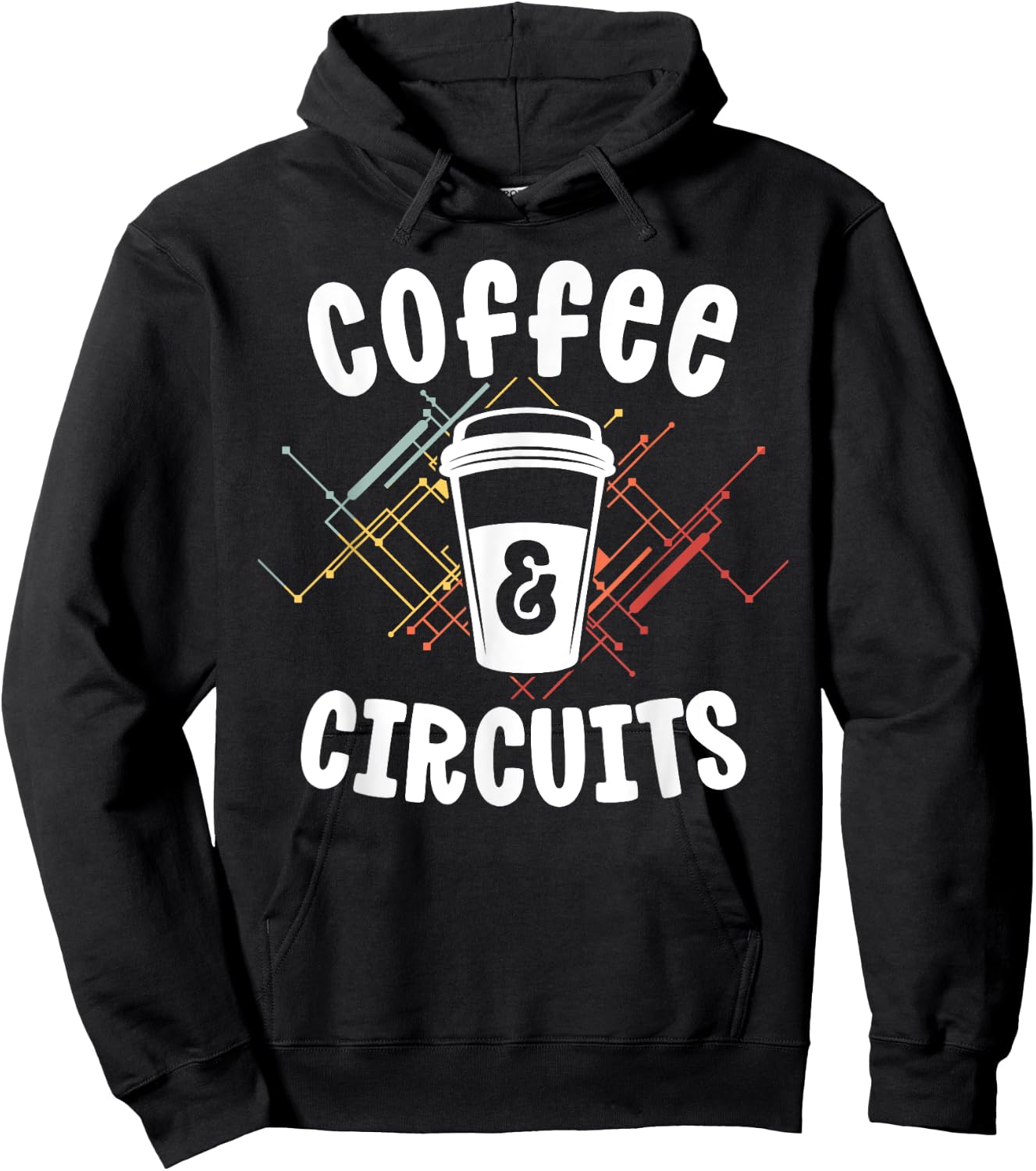 Electrician Gift Ideas Coffee Circuits Electrical Engineer Hoodie - Hoodie | Black