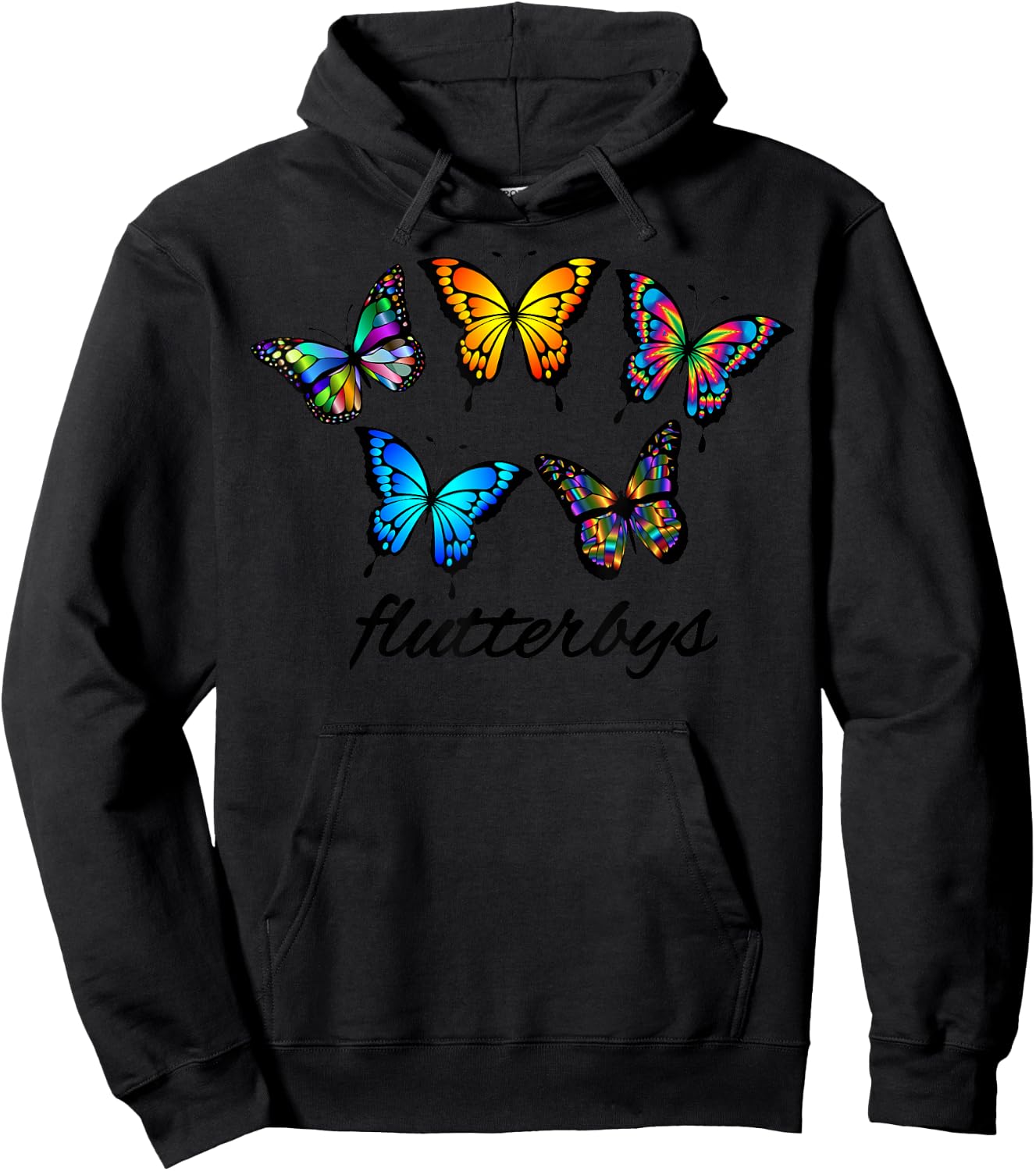 Flutterbys Butterfly Butterflies Trendy Monarch Gardening Hoodie - Hoodie | Black