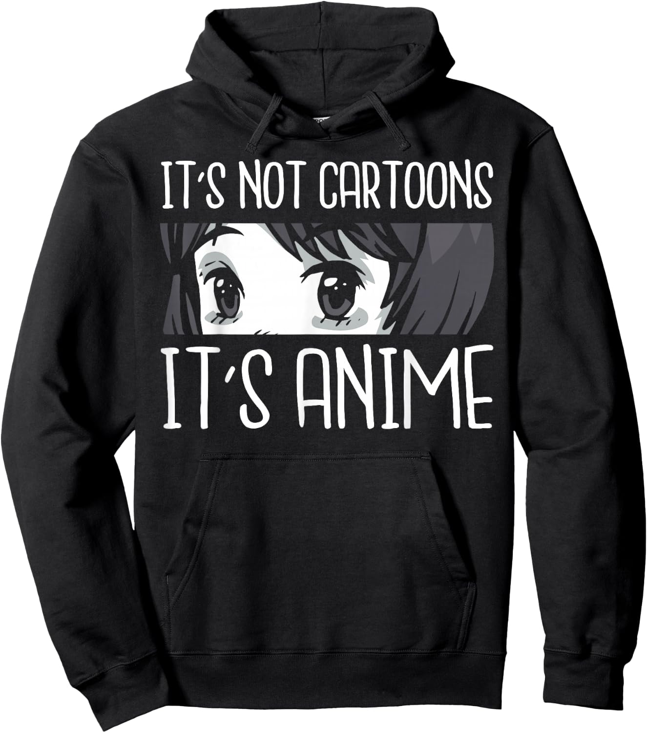 Anime Shirts Women, It's Not Cartoons It's Anime Hoodie - Hoodie | Black