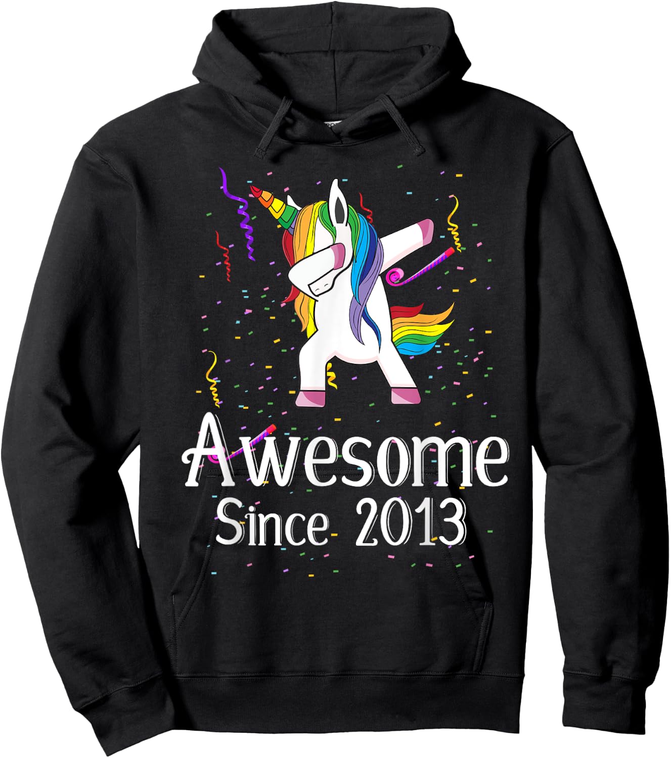 9th Birthday Unicorn Dabbing - Awesome Since 2013 Hoodie - Hoodie | Black