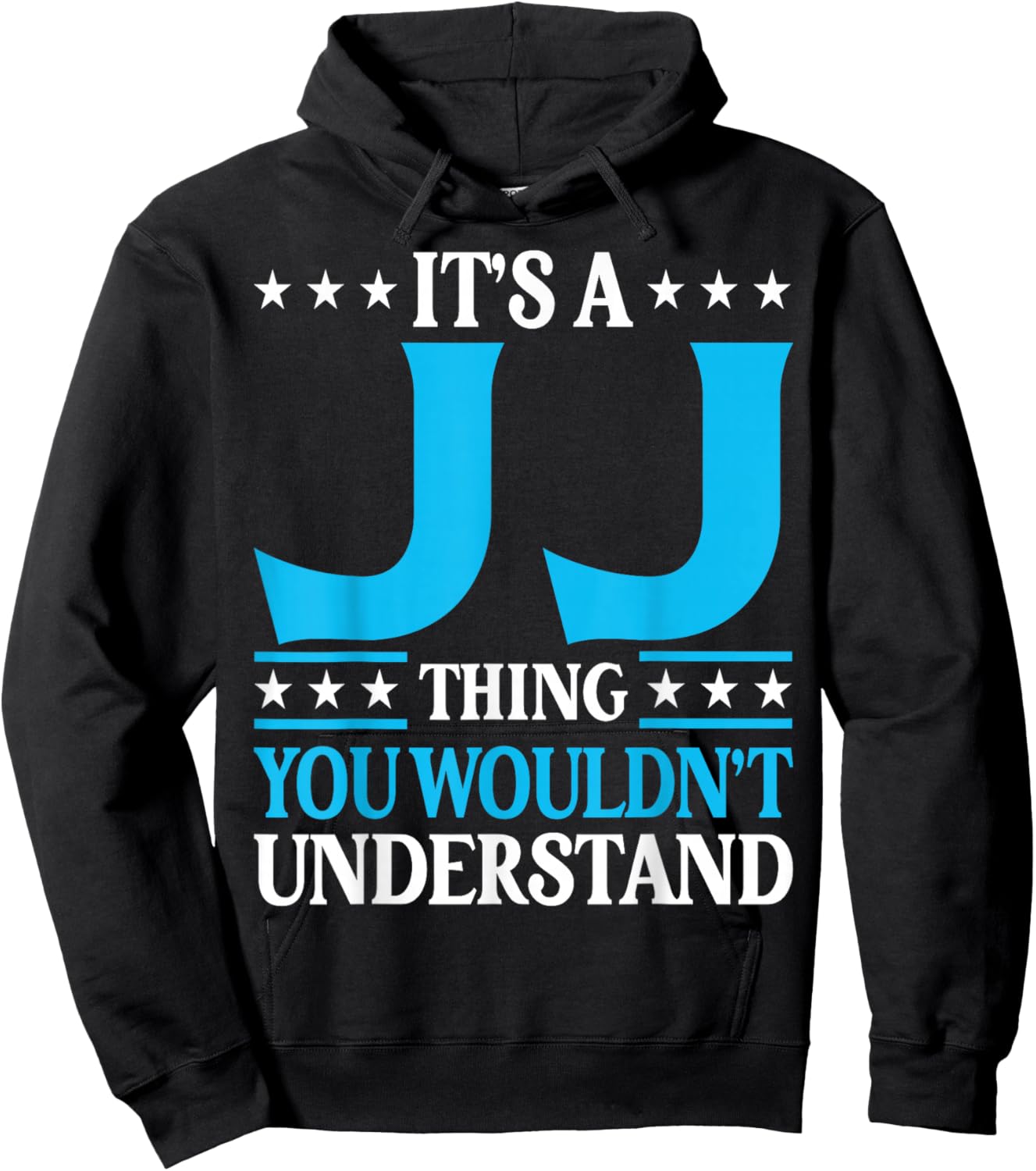 Jj Gifts Jj Men Name Birthday Gifts - -Adults - Black - Small - Short Sleeve - - Modern Classic - Round Neck - Letter Print - Pull On Hoodie - Hoodie | Black