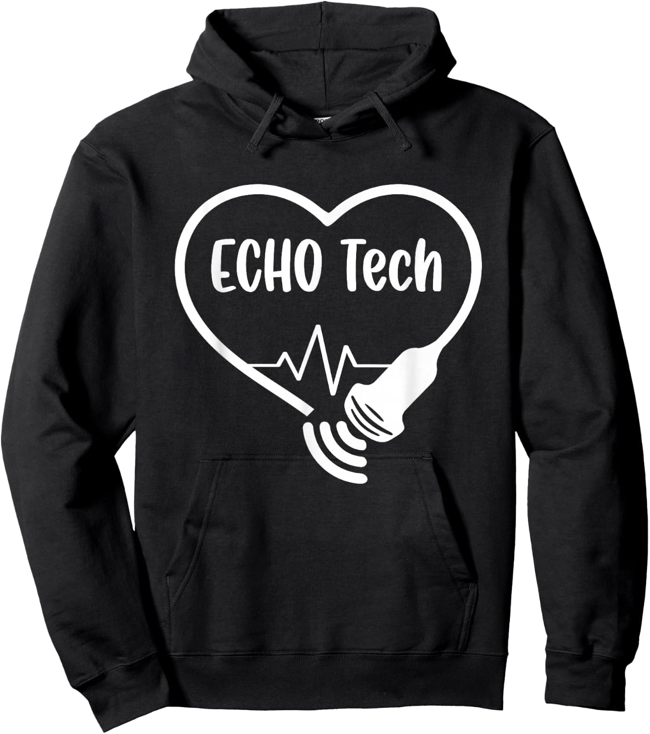 Echo Tech Cardiac Sonographer RDCS Echocardiographer Hoodie - Hoodie | Black