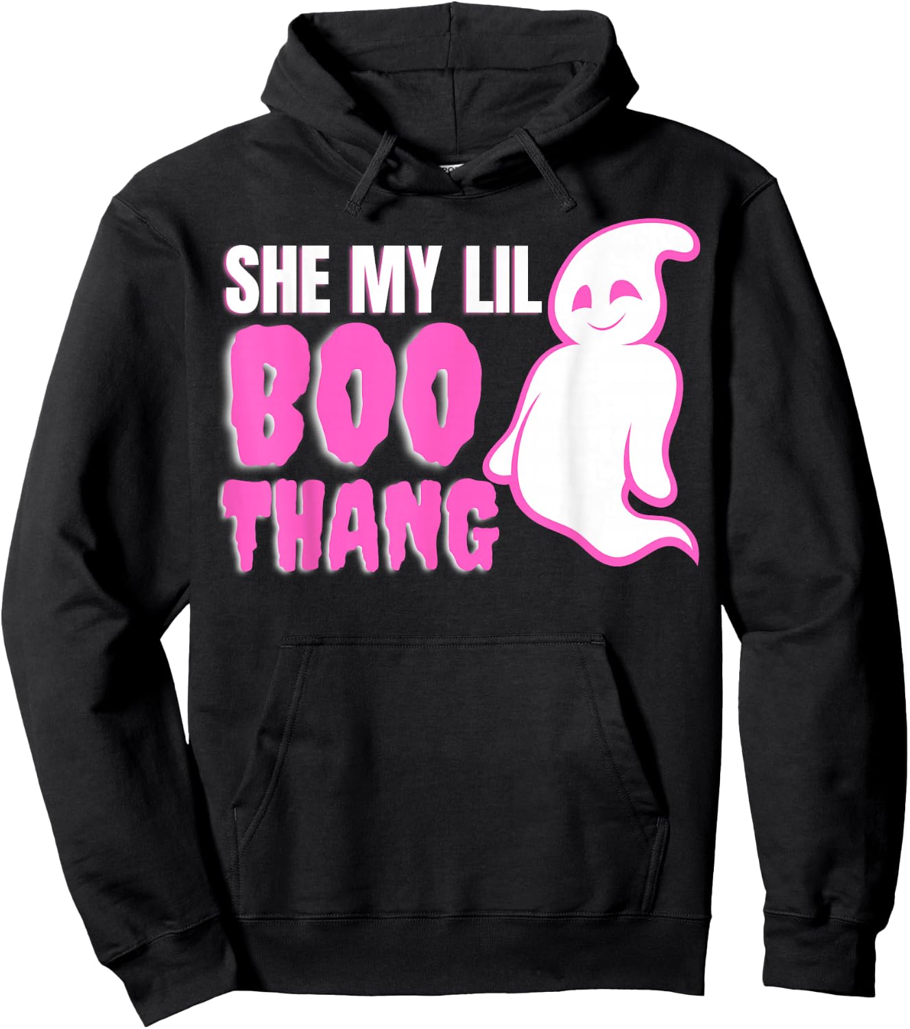 She My Lil Boo Thang Funny Halloween Hoodie - Hoodie | Black