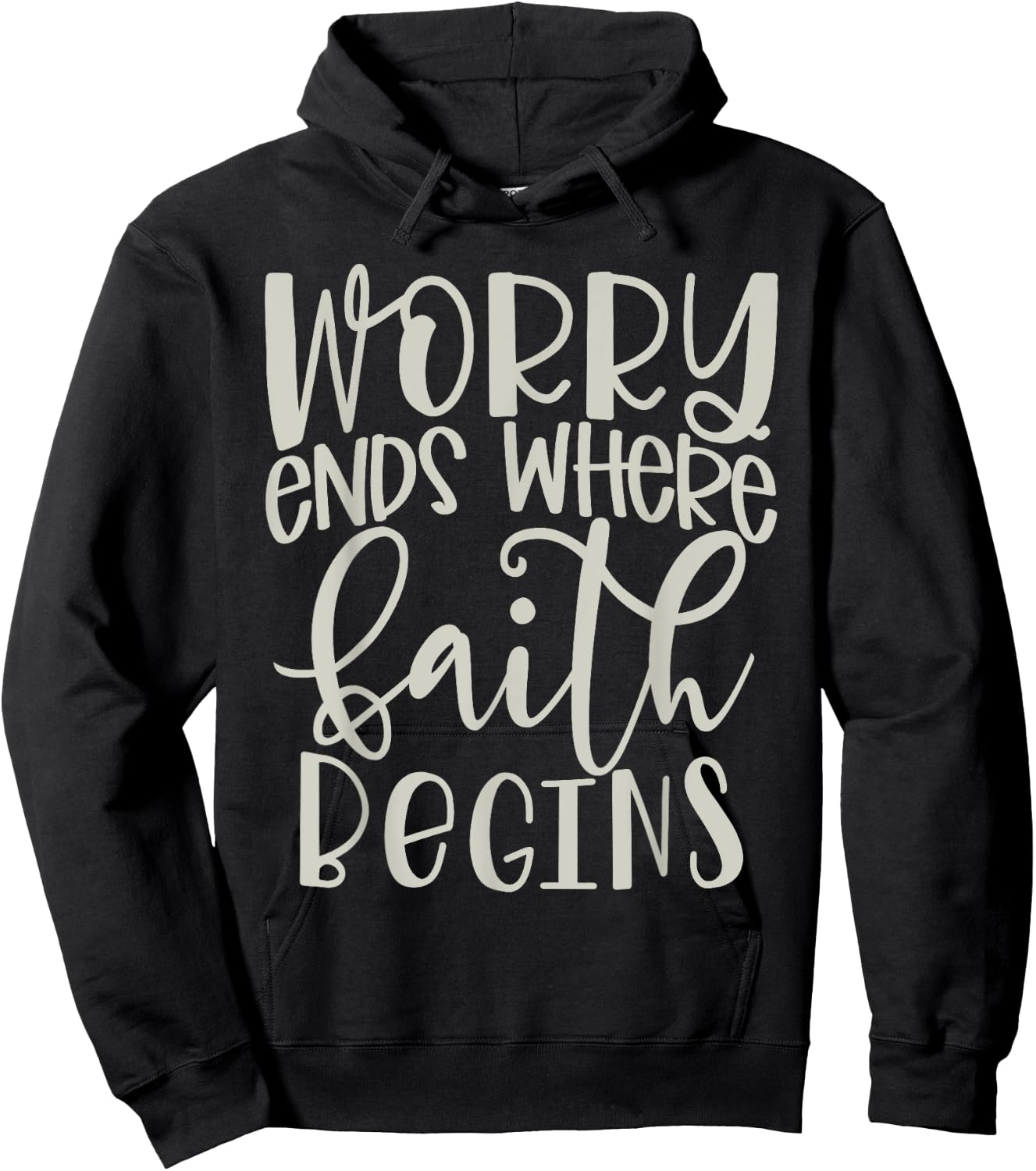 Faith Based Print Plus Size Christian 2x Scripture Girl Hoodie - Hoodie | Black