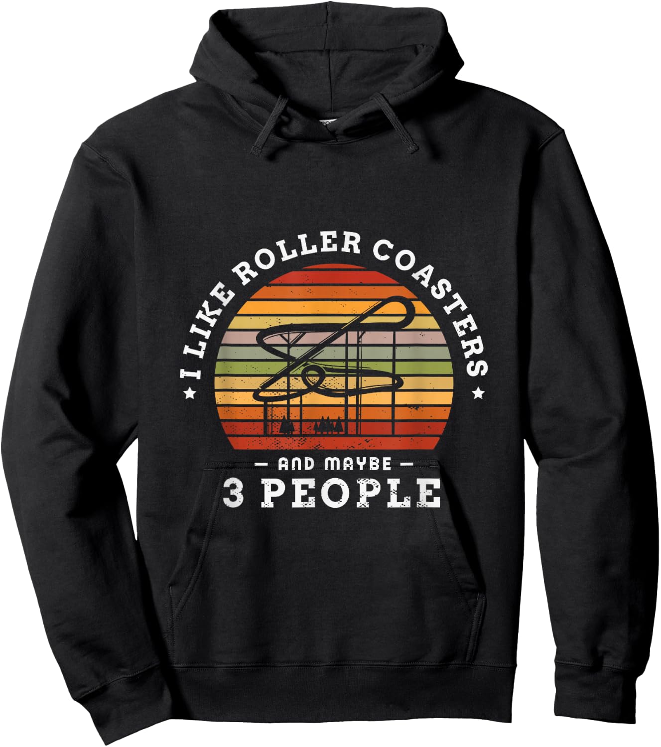 I like roller coasters and maybe 3 people roller coaster Hoodie - Hoodie | Black