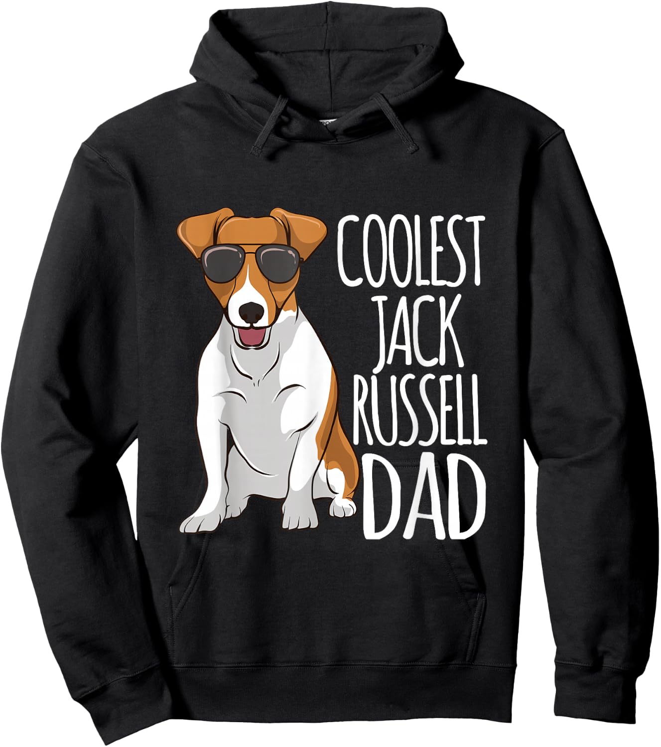 Coolest Jack Russel Dad Jack Russell Terrier Father Dog Hoodie - Hoodie | Black