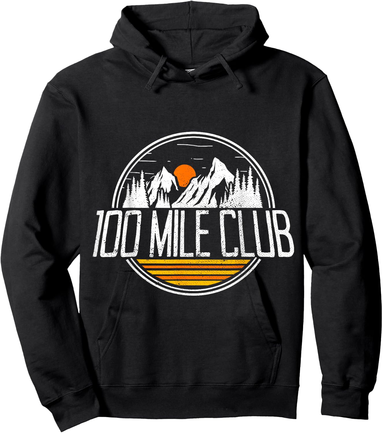 100 Mile Club Run Adventure Fell Ultra Run Trail Running Hoodie - Hoodie | Black