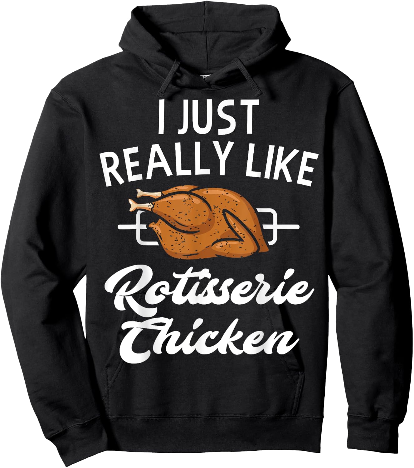 Rotisserie Chicken Apparel - Funny Chicken Lover Design Hoodie - Hoodie | Black