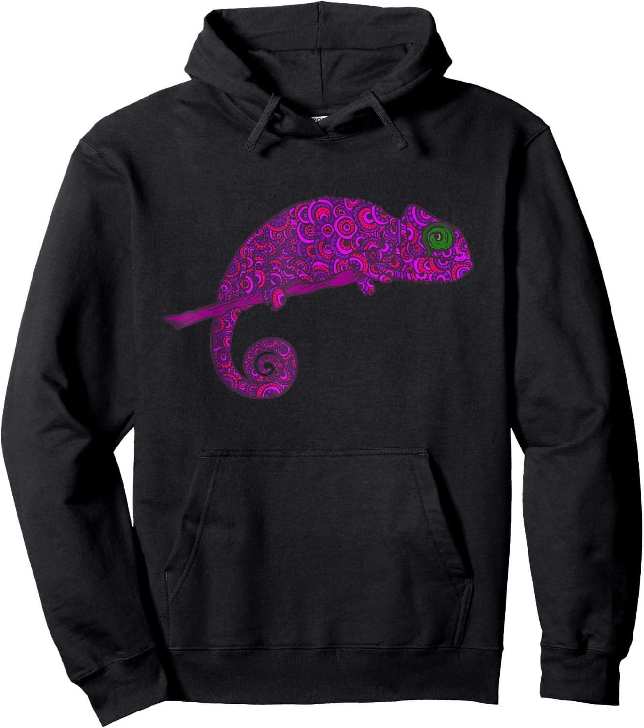 Trendy Abstract Chameleon Tribal - Trendy Tribal Tattoo Art Hoodie - Hoodie | Black
