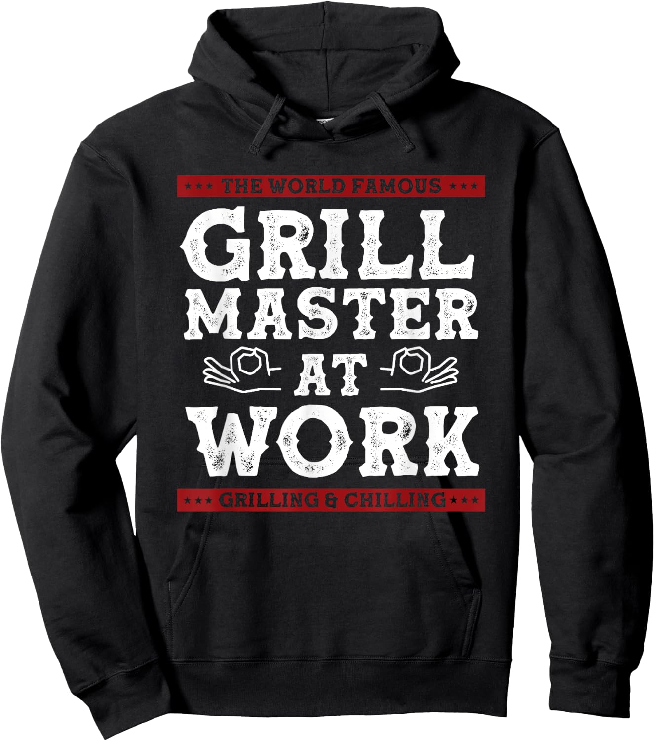 World Famous Grill Master At Work Grilling & Chilling BBQ Hoodie - Hoodie | Black