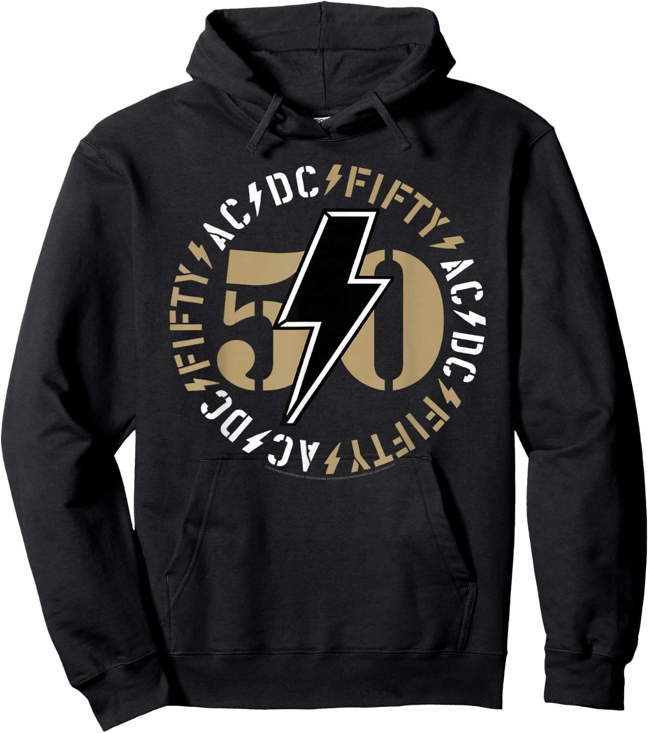 AC/DC - 50 Years Bolt Hoodie - Hoodie | Black