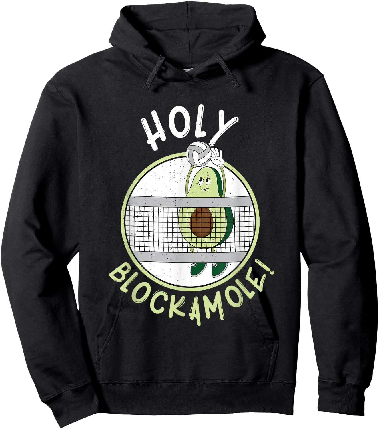 Funny Volleyball Blocker Training for an Avocado Fan Hoodie - Hoodie | Black