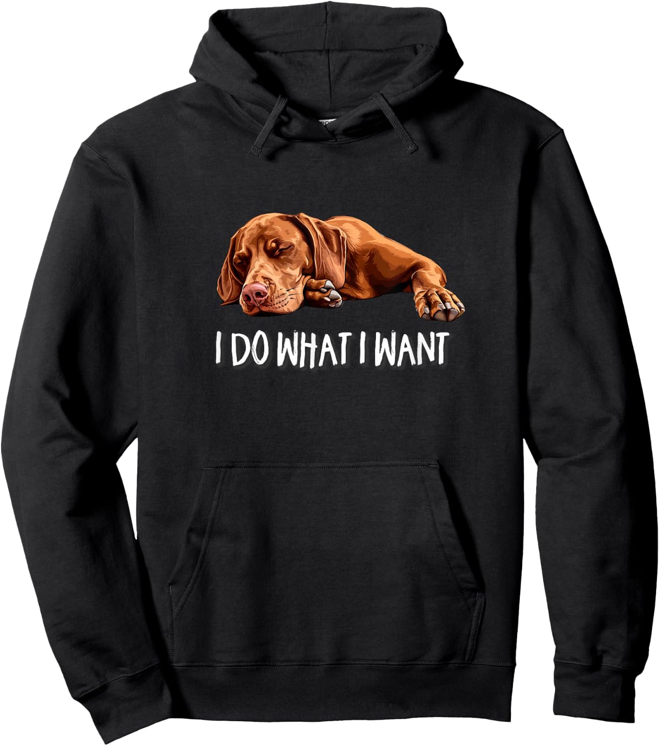 & Kids Funny Do What I Want Vizsla Dog Lover Hoodie - Hoodie | Black