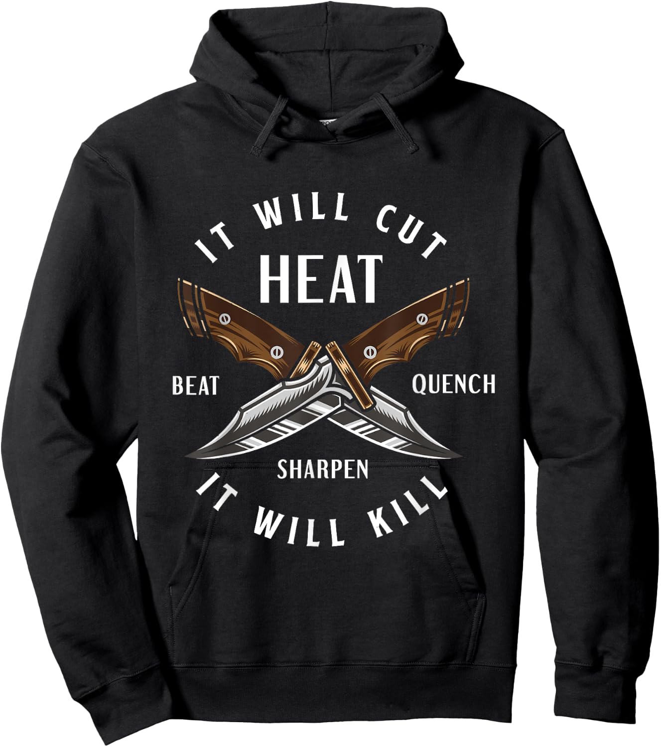 Fire Forged Knife Maker Bladesmith Blacksmith Hoodie - Hoodie | Black