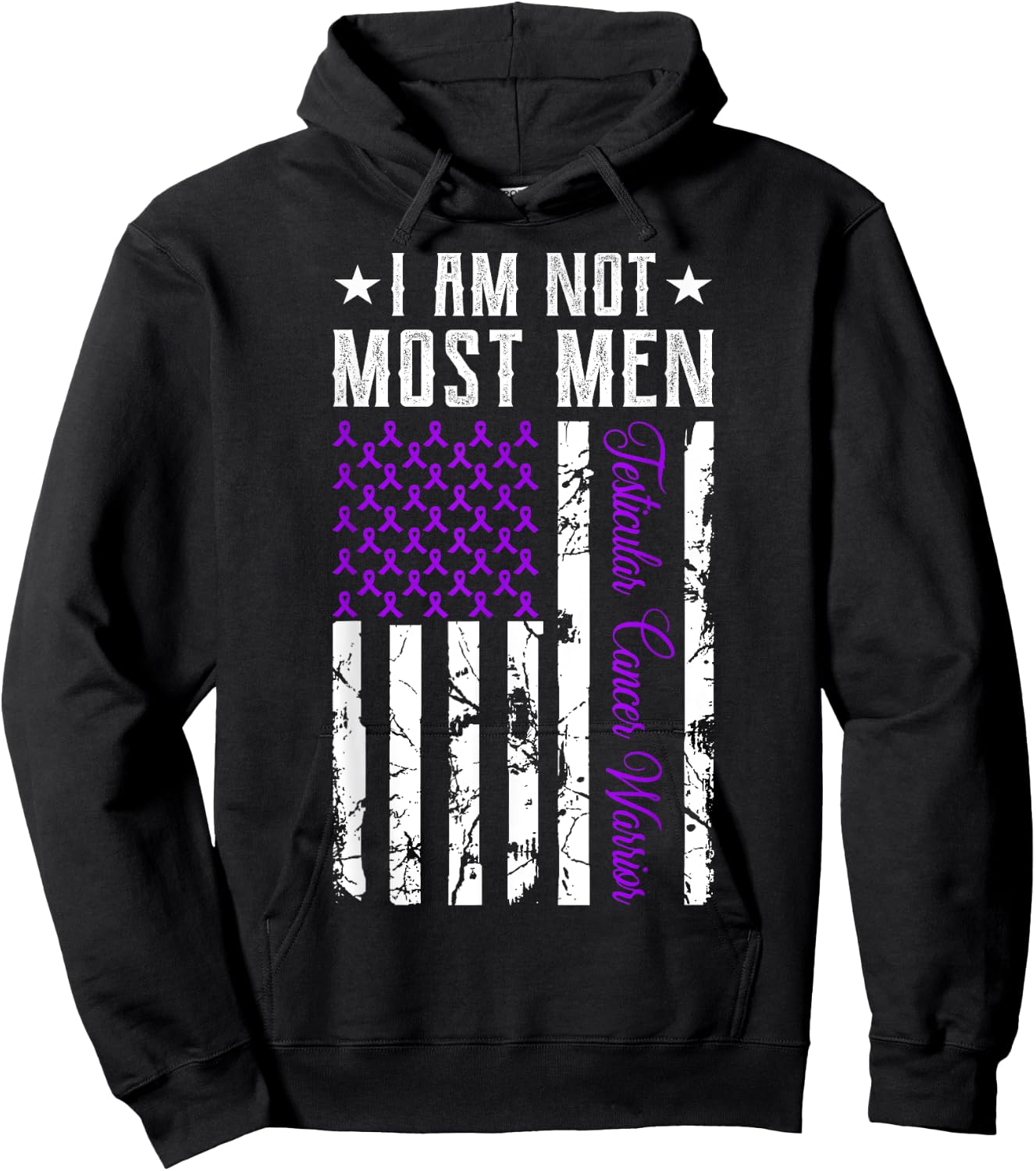 Testicular Cancer Shirt Gifts Awareness Ribbon Survivor Hoodie - Hoodie | Black
