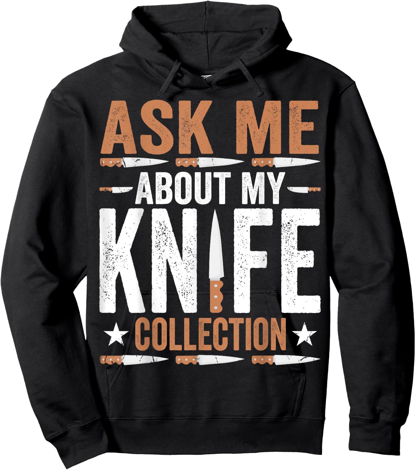 Ask Me About My Knife Collection - Funny Knife Collector Hoodie - Hoodie | Black