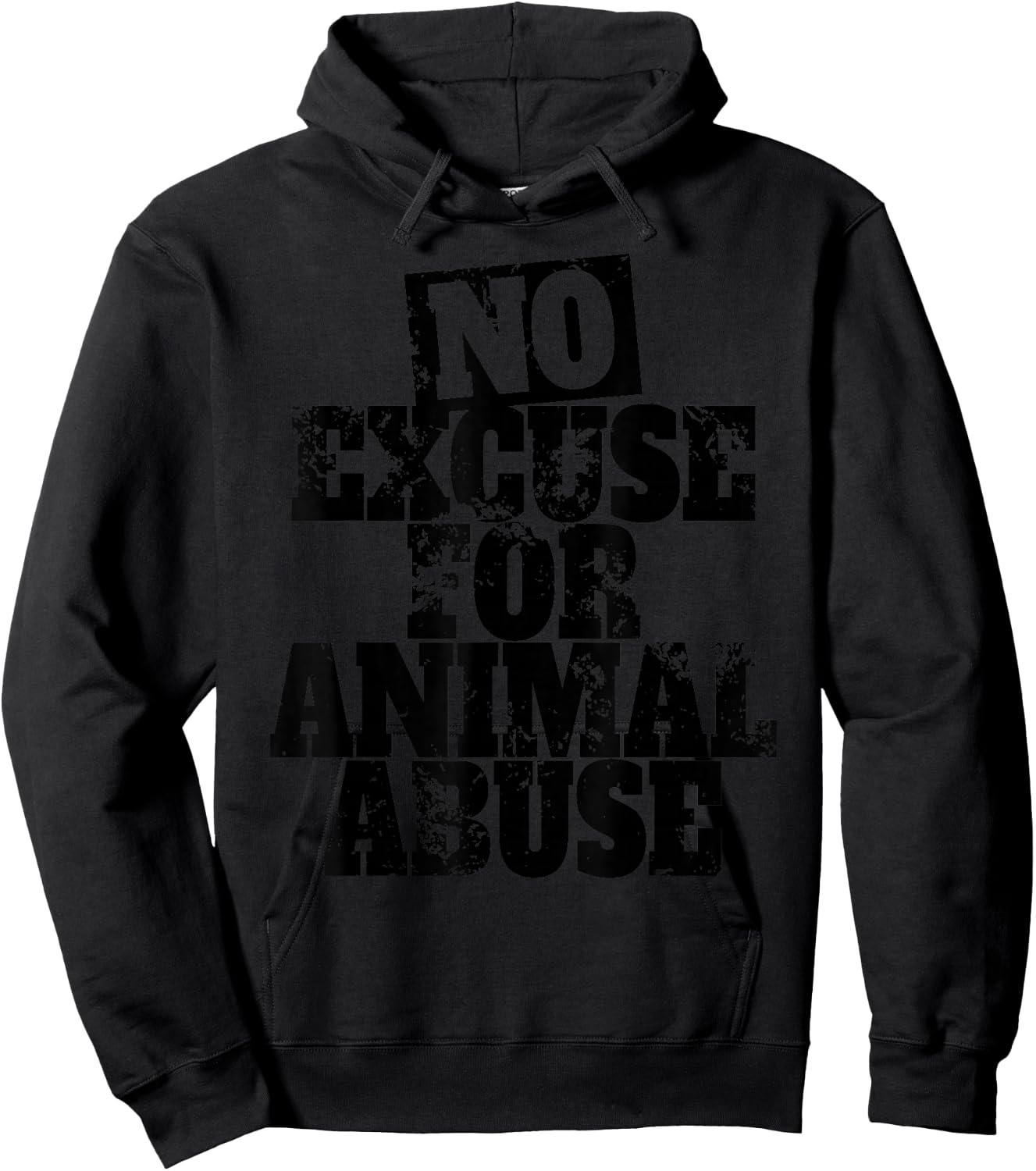 No Excuse For Animal Abuse Animal Welfare Protection Love Hoodie - Hoodie | Black