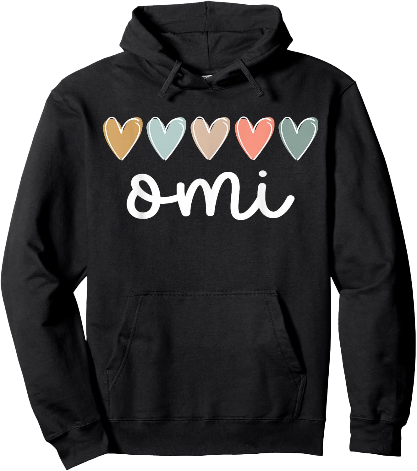 Omi Hearts Omi Grandma Omi Grandmother Hoodie - Hoodie | Black