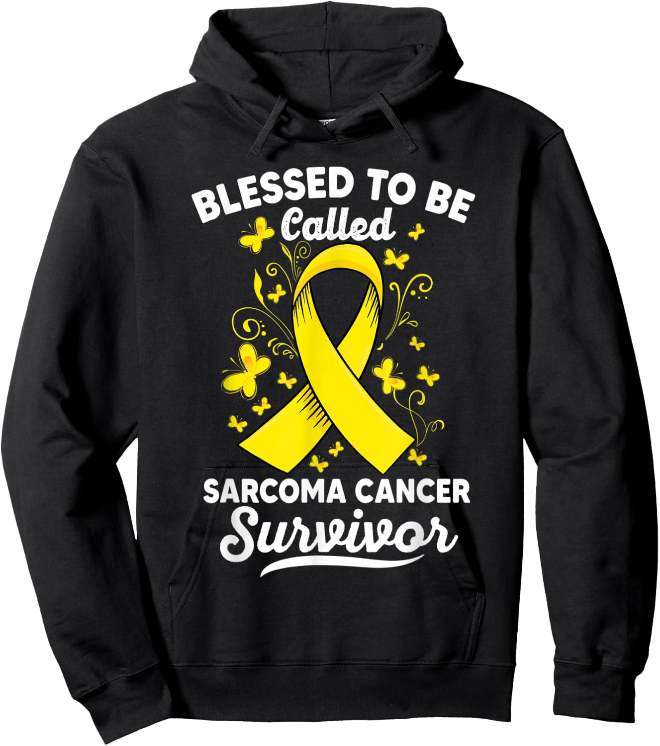 Blessed to be called survivor Sarcoma Cancer Awareness Hoodie - Hoodie | Black