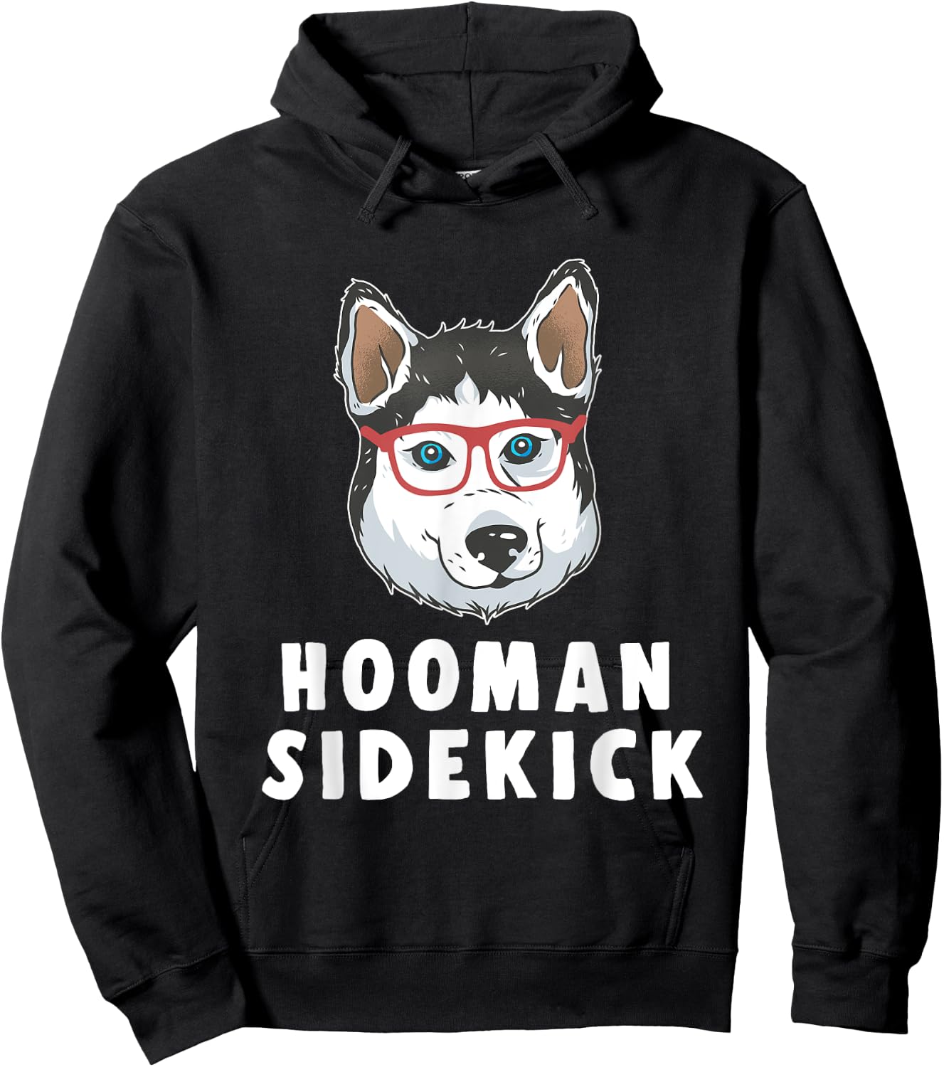Siberian Husky Dog Pet Owner Lover Hooman Sidekick Gift Hoodie - Hoodie | Black