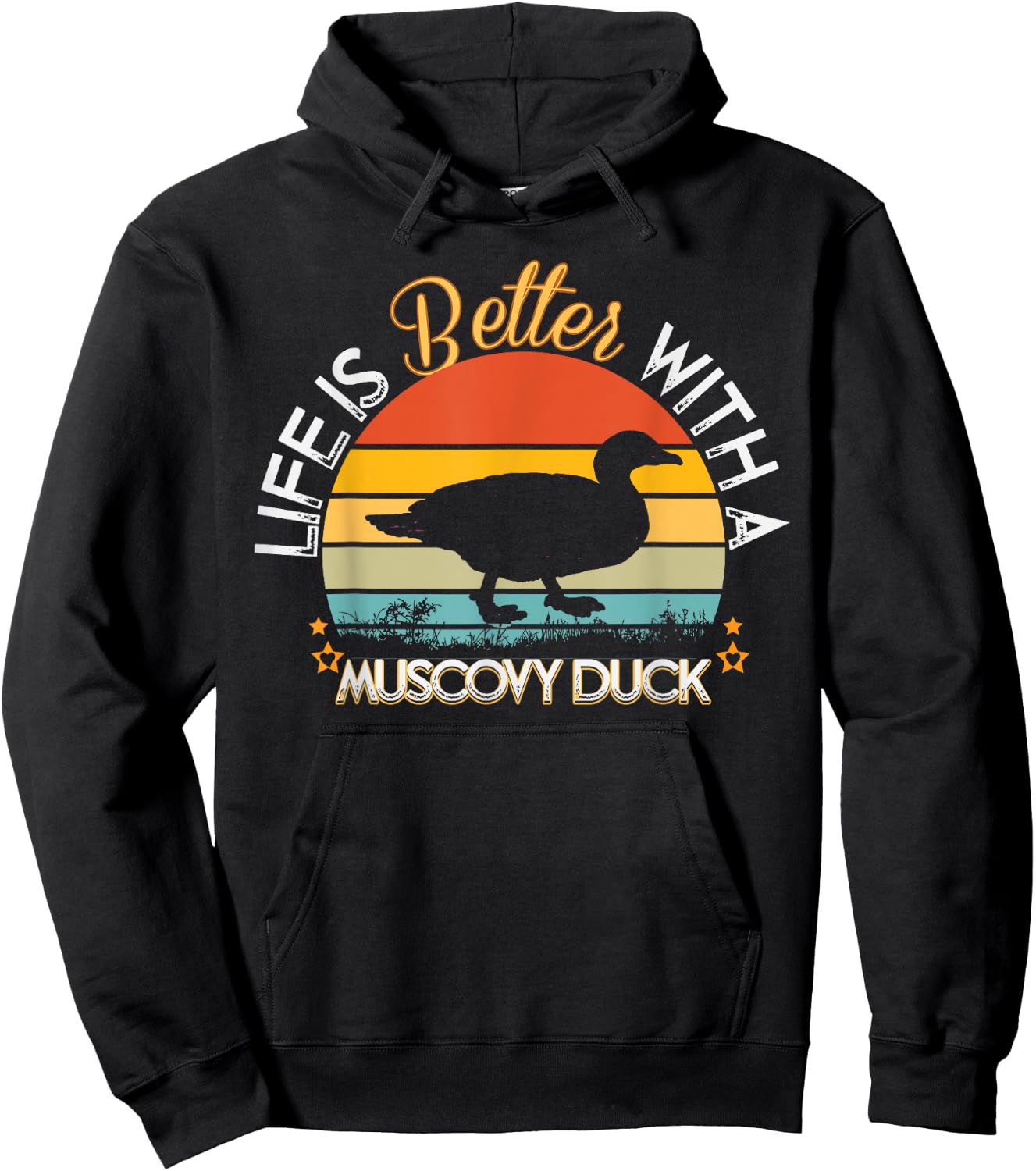 Life is Better With a Muscovy Duck - Funny Duck Lover Gift Hoodie - Hoodie | Black